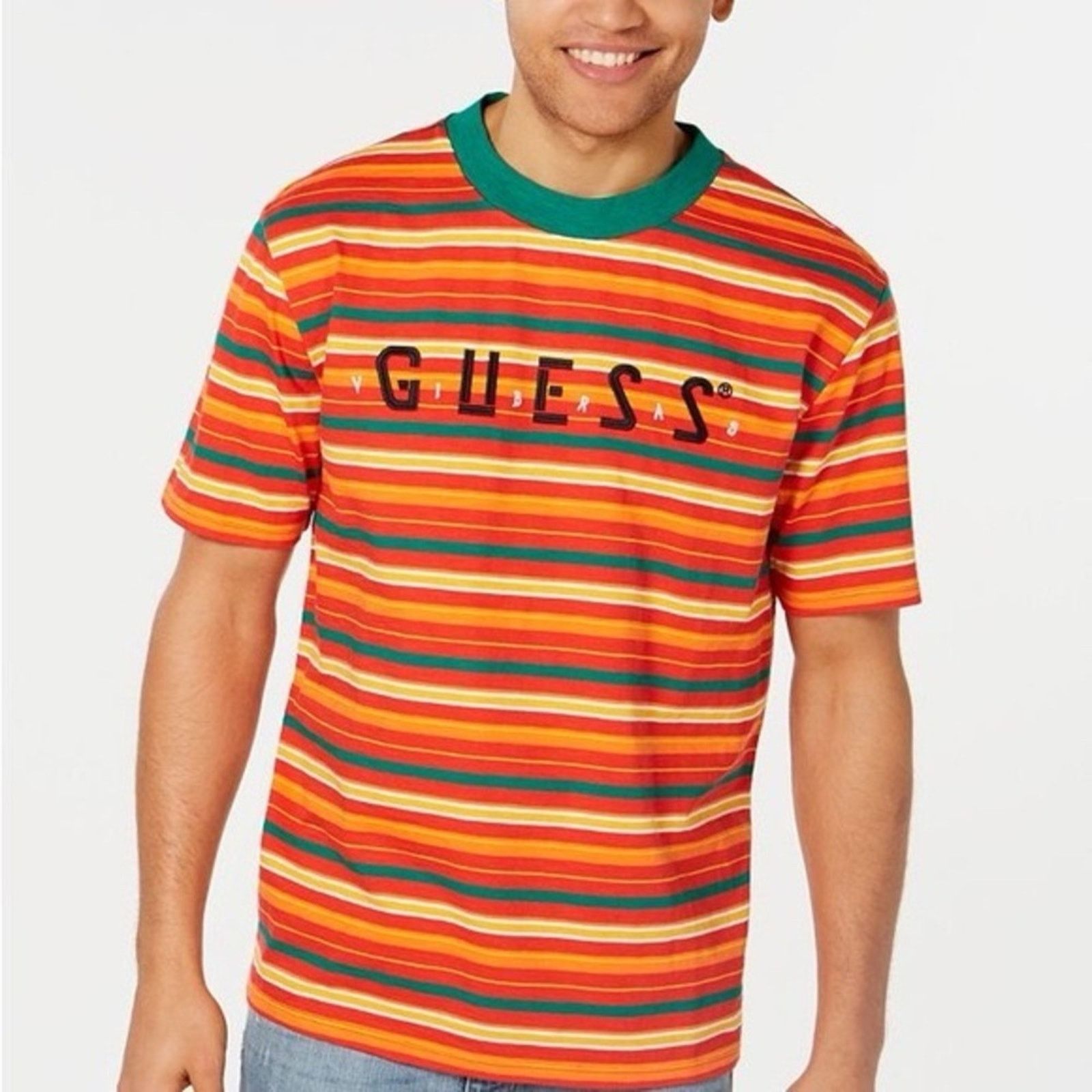 Guess Guess x J Balvin Vibras Tour Stripe Tee Size US M / EU 48-50 / 2 - 1 Thumbnail
