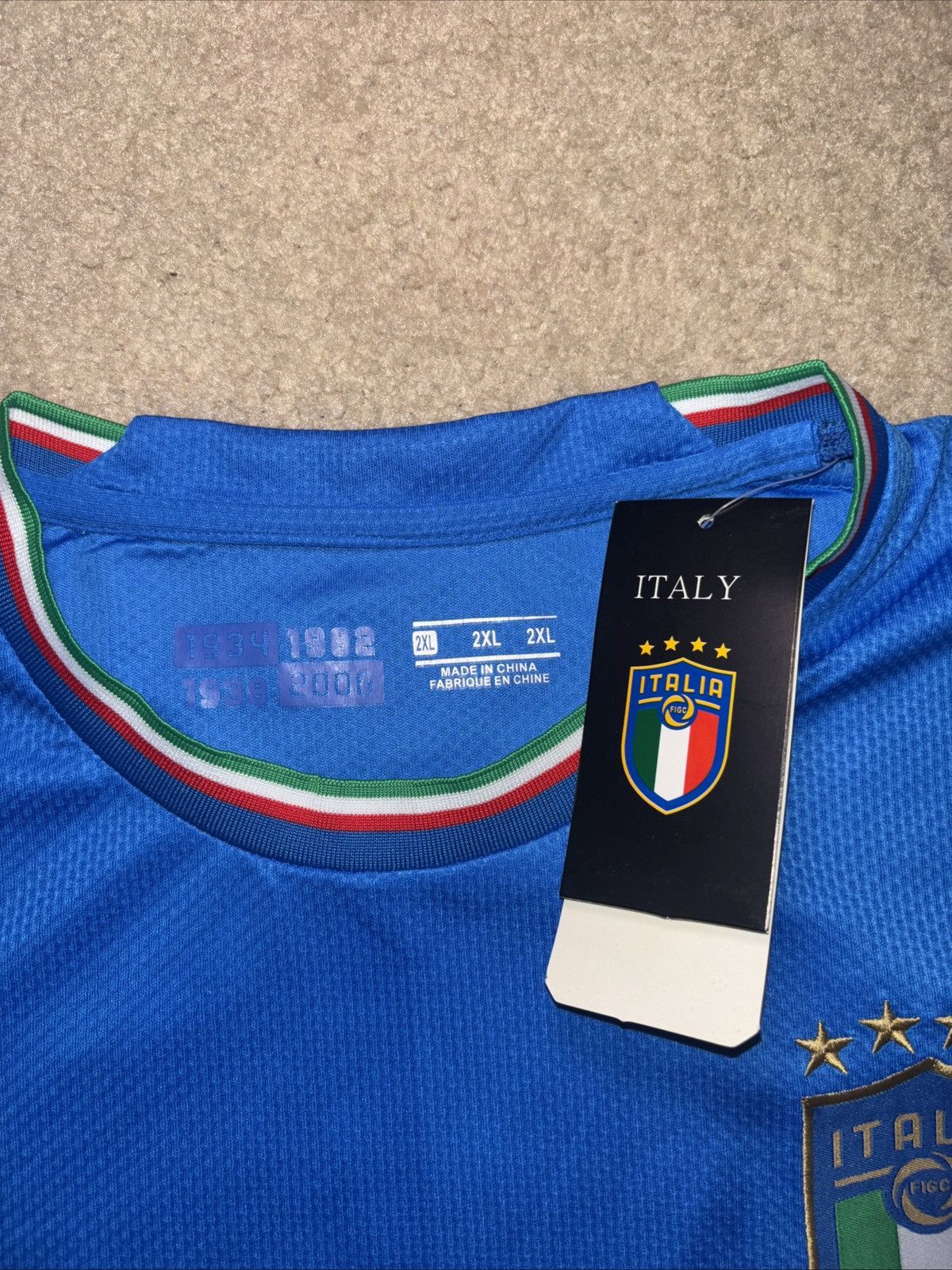 Puma NEW 2022 Italy Home Jersey #14 Chiesa 2XL Puma Soccer Size US XXL / EU 58 / 5 - 5 Thumbnail