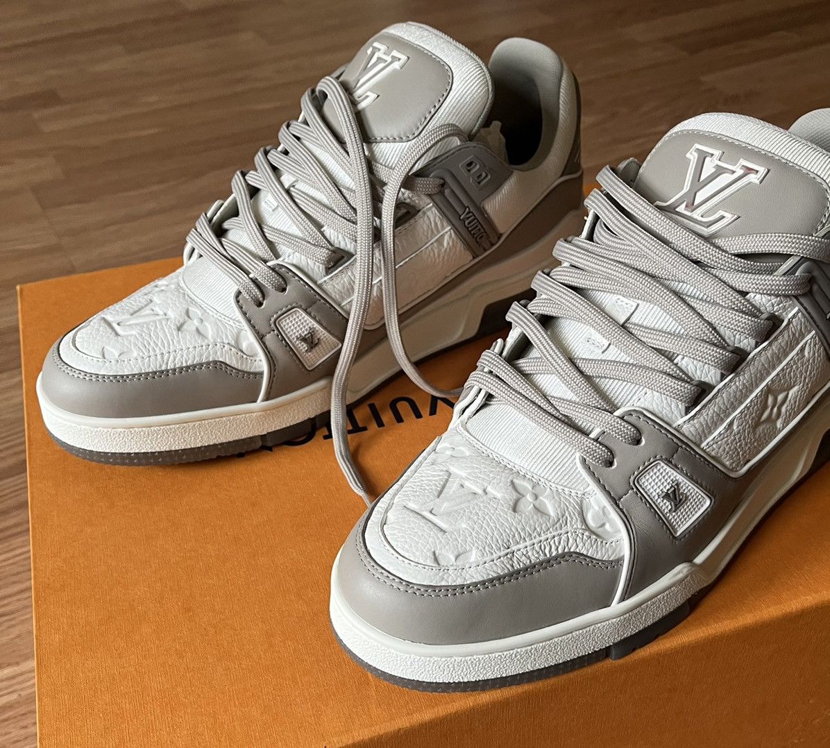 Louis Vuitton LV Trainer Sneaker Grey, Never worn | Grailed