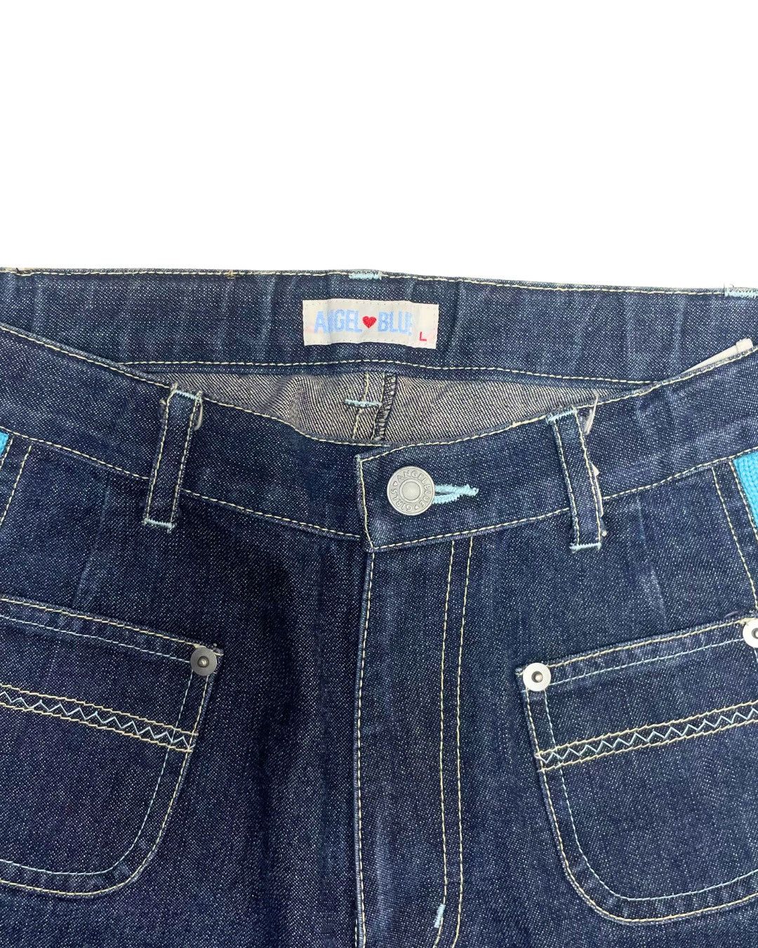 Angel Blue Angel Blue Archival Side-Stripe Logo Patch Flare Denim Size 26" / US 2 / IT 38 - 9 Thumbnail