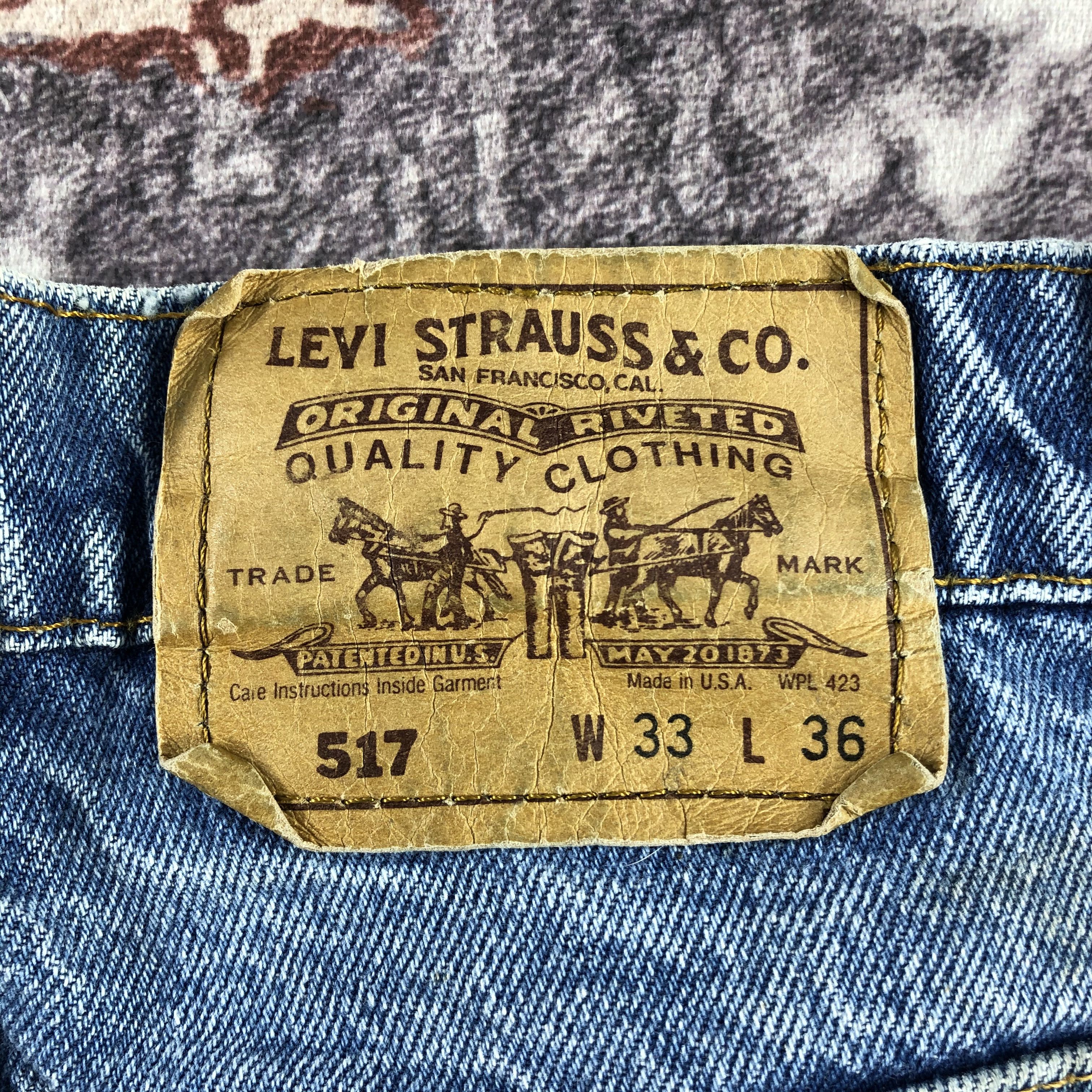 Levi's Vintage 90s Blue Wash Levis 517 Flare Jeans-JM3081 Size US 32 / EU 48 - 6 Thumbnail