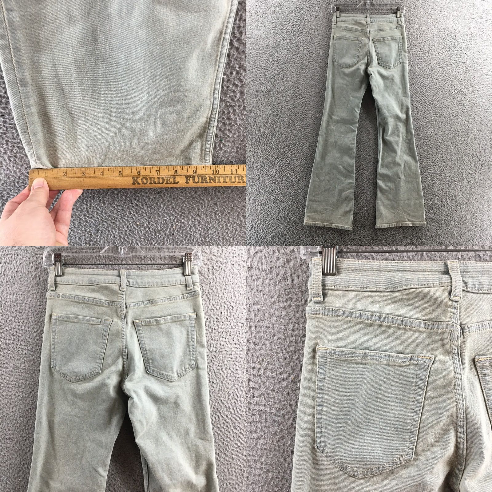 H&M Divided by H&M Flared Jeans Womens 4 Blue Denim Cotton Blend Mid Rise Zip Fly Jeans Women Regular Blue 90s Classic Mens Womens Girls Size 27" / US 4 / IT 40 - 9 Thumbnail