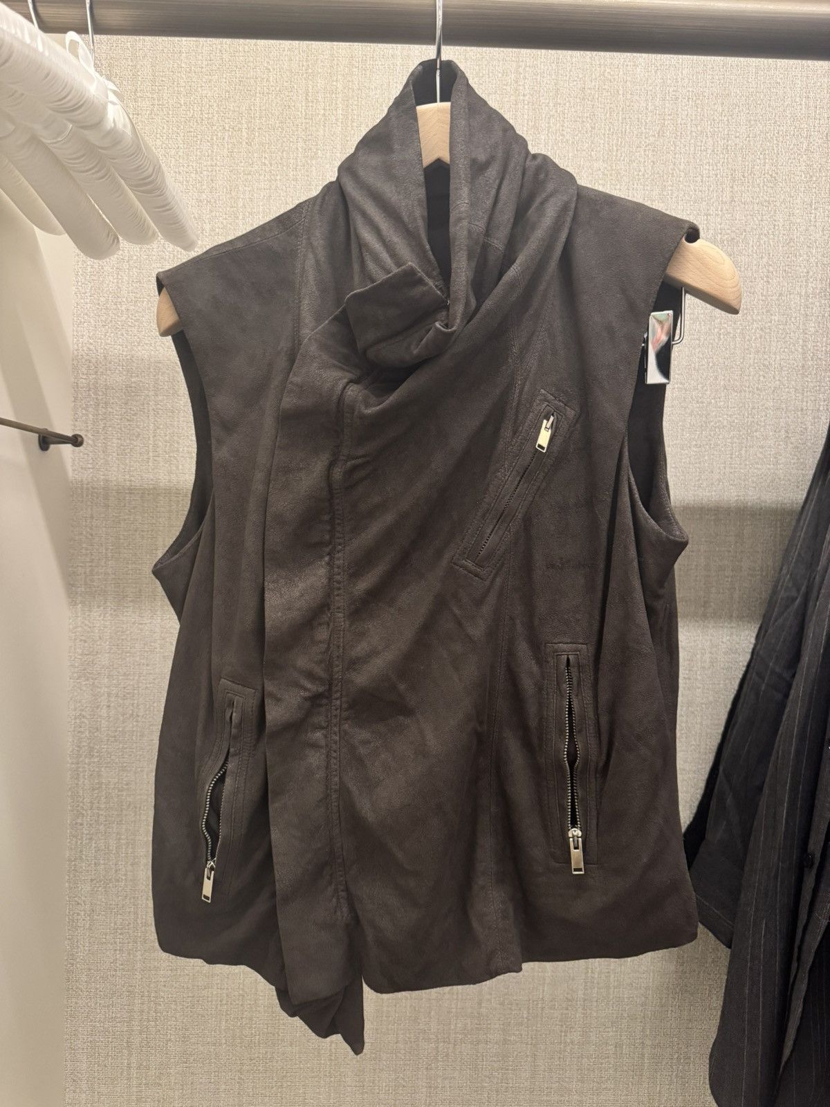 Pre-owned Rick Owens Sleeveless Shirt In Brown