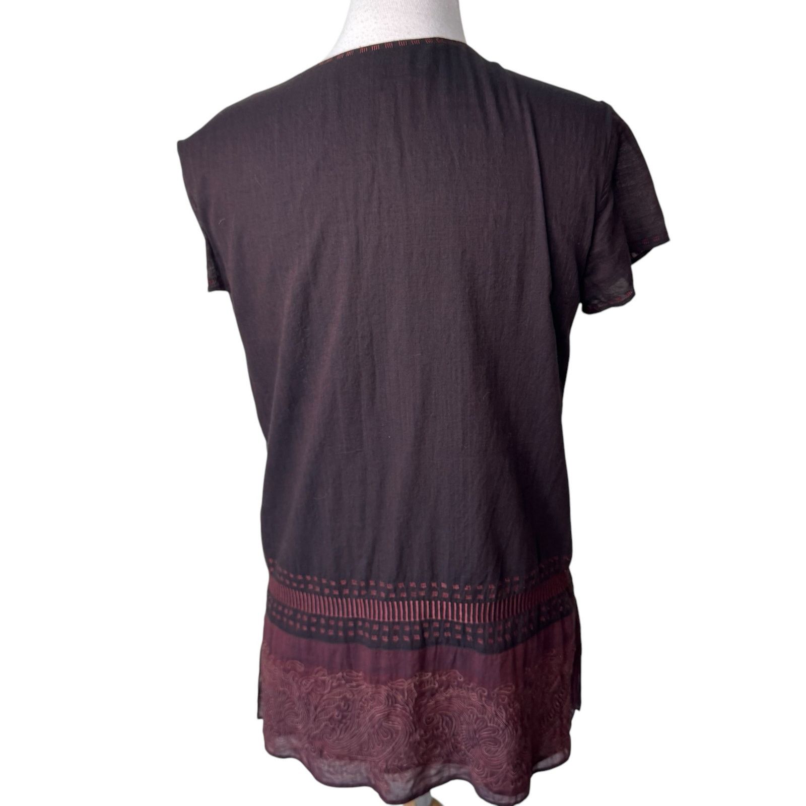 Other NITYA Embroidered Indian Inspired Blouse 100% Cotton Size 40 Size S / US 4 / IT 40 - 2 Thumbnail