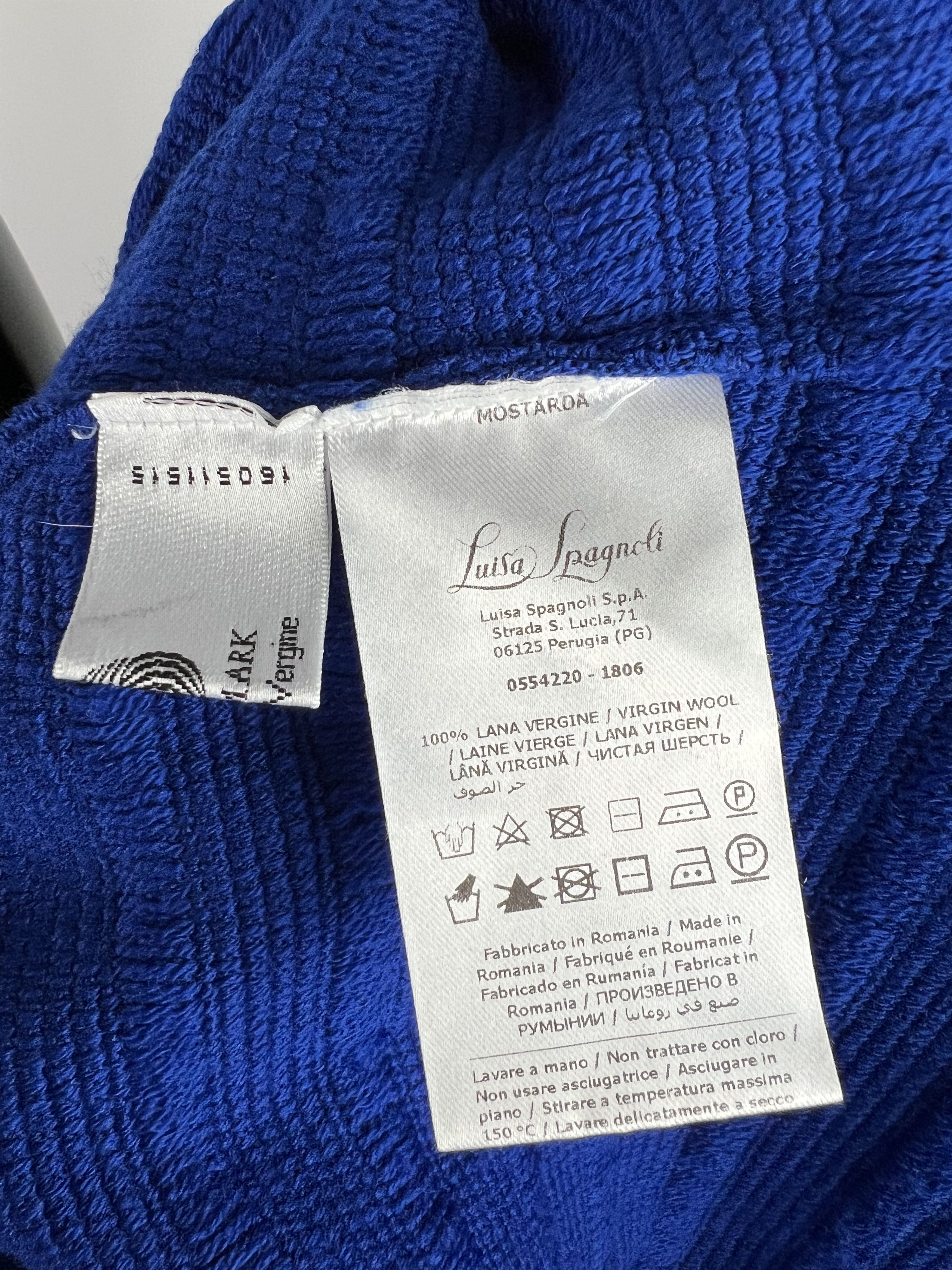 Other Luisa Spagnoli Blue 100% Wool Cardigan Size XL Size XL / US 12-14 / IT 48-50 - 13 Thumbnail