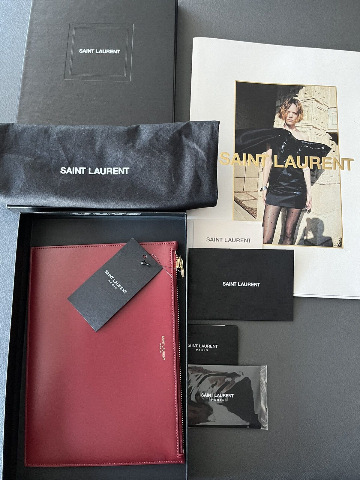 Hedi Slimane × Saint Laurent Paris × Yves Saint Laurent Limited Edition Saint Laurent Logo Leather Bag Size ONE SIZE - 3 Thumbnail