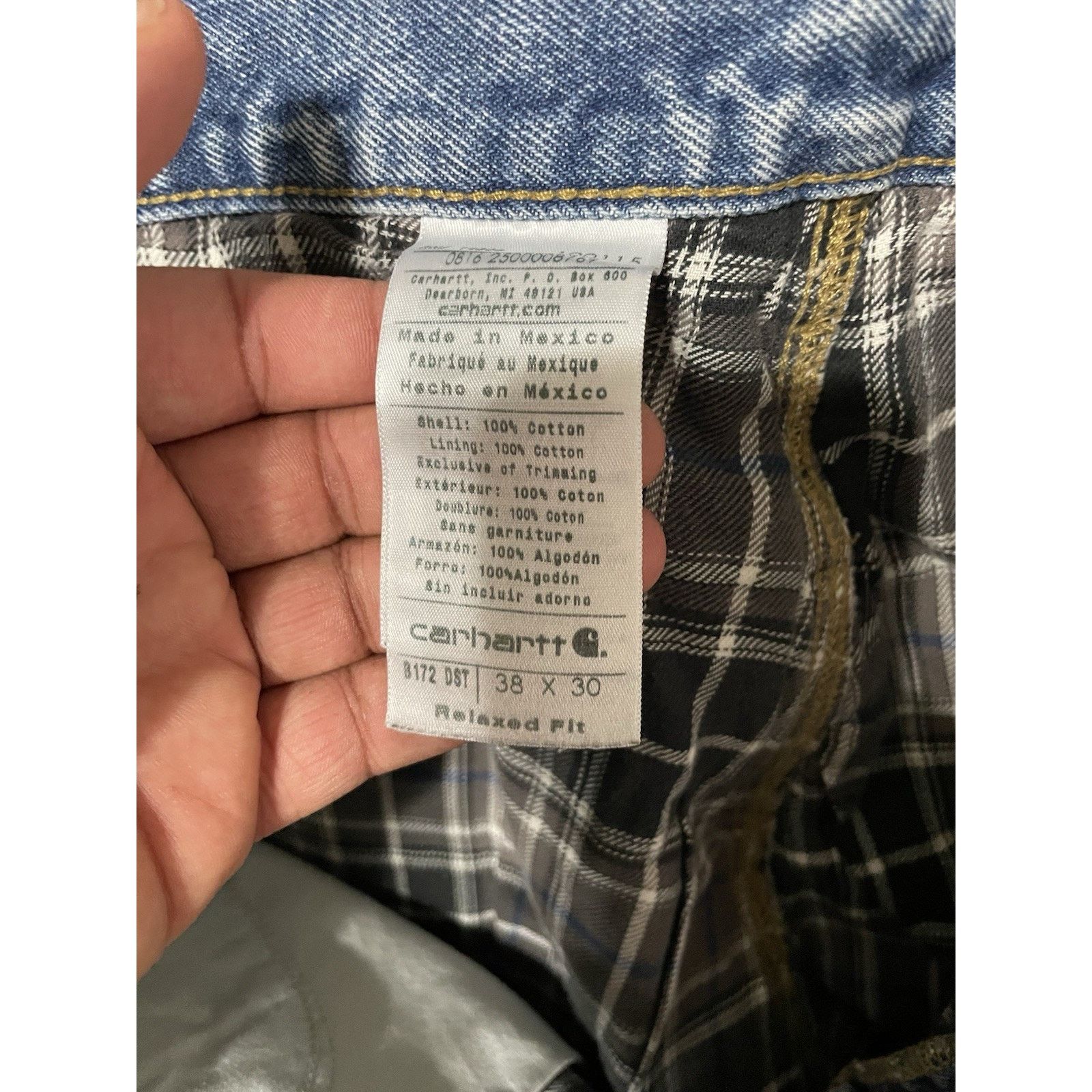Carhartt Size 36x30- VTG Carhartt Flannel Lined Jeans Men's Blue Size US 36 / EU 52 - 3 Thumbnail