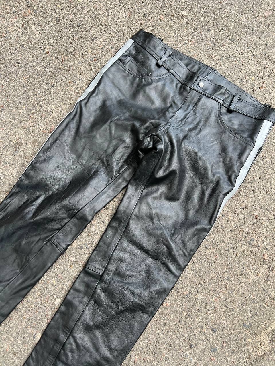 Leather × Vintage Vintage Y2K Motorcycle Leather Opium Pants Carti Style Size US 34 / EU 50 - 2 Thumbnail