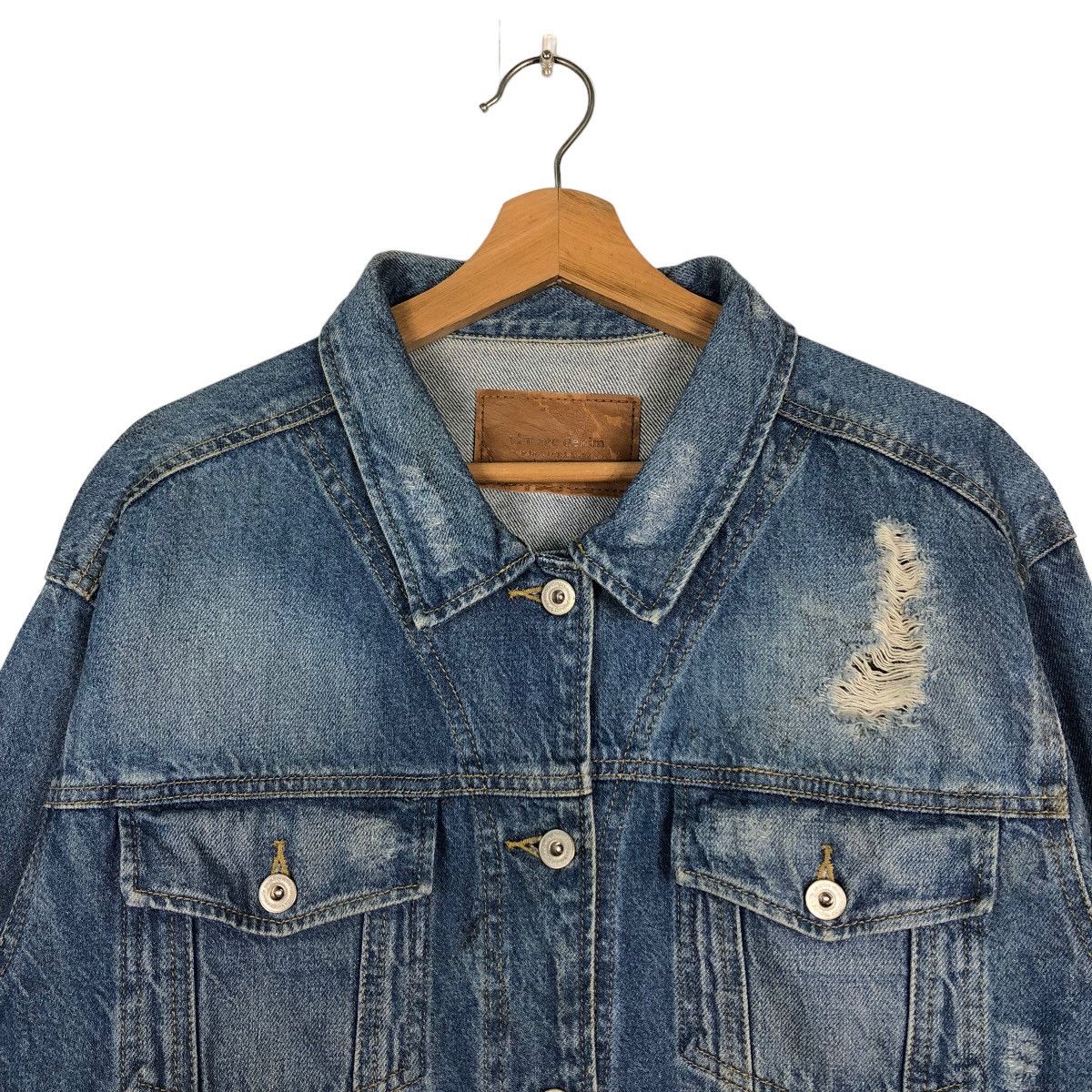 Japanese Brand 🔥Distressed Denim Trucker Jacket Pageboy Japan Made Size US M / EU 48-50 / 2 - 3 Thumbnail