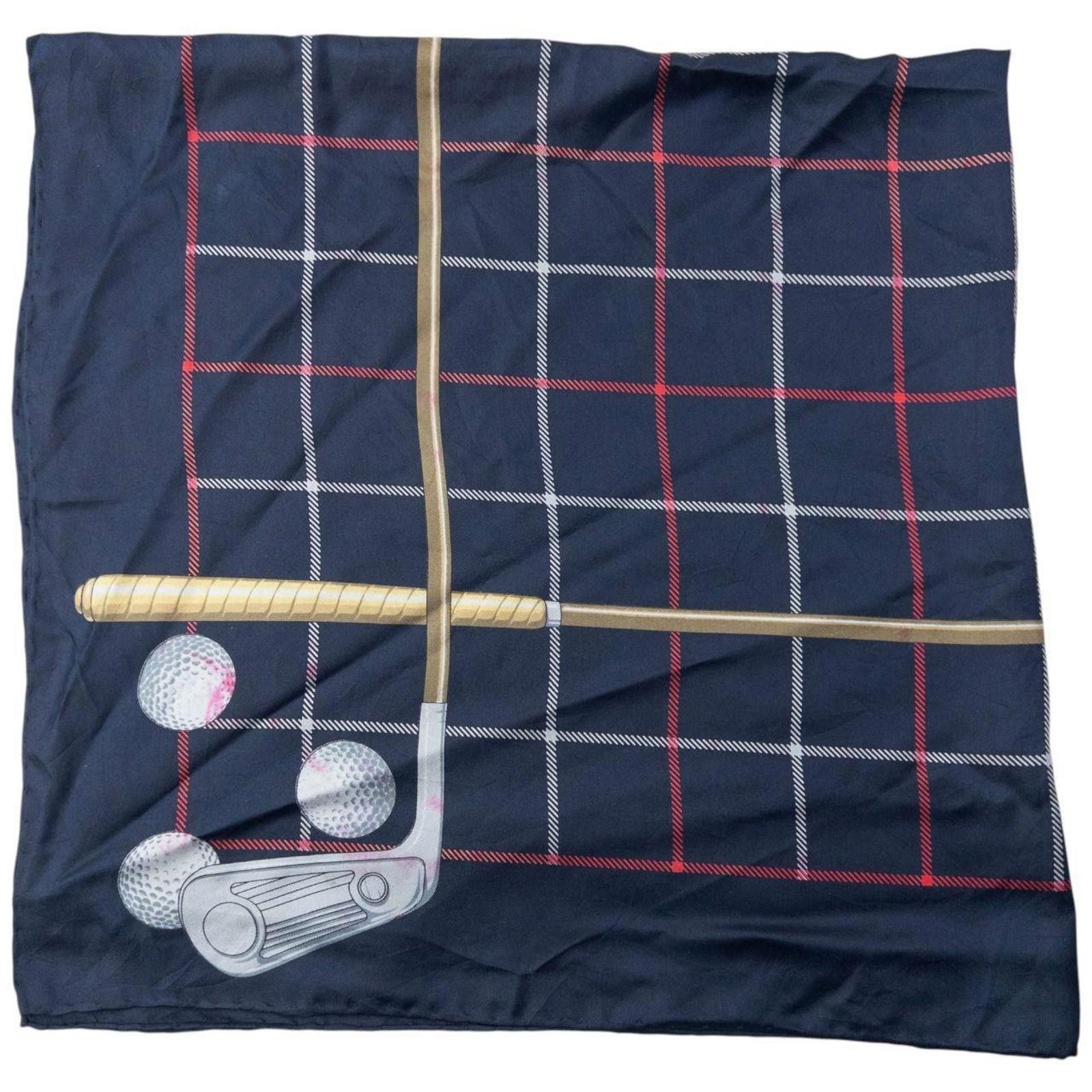 Burberry Vintage 90s Burberry Golf Club Silk Scarf Size ONE SIZE - 3 Thumbnail