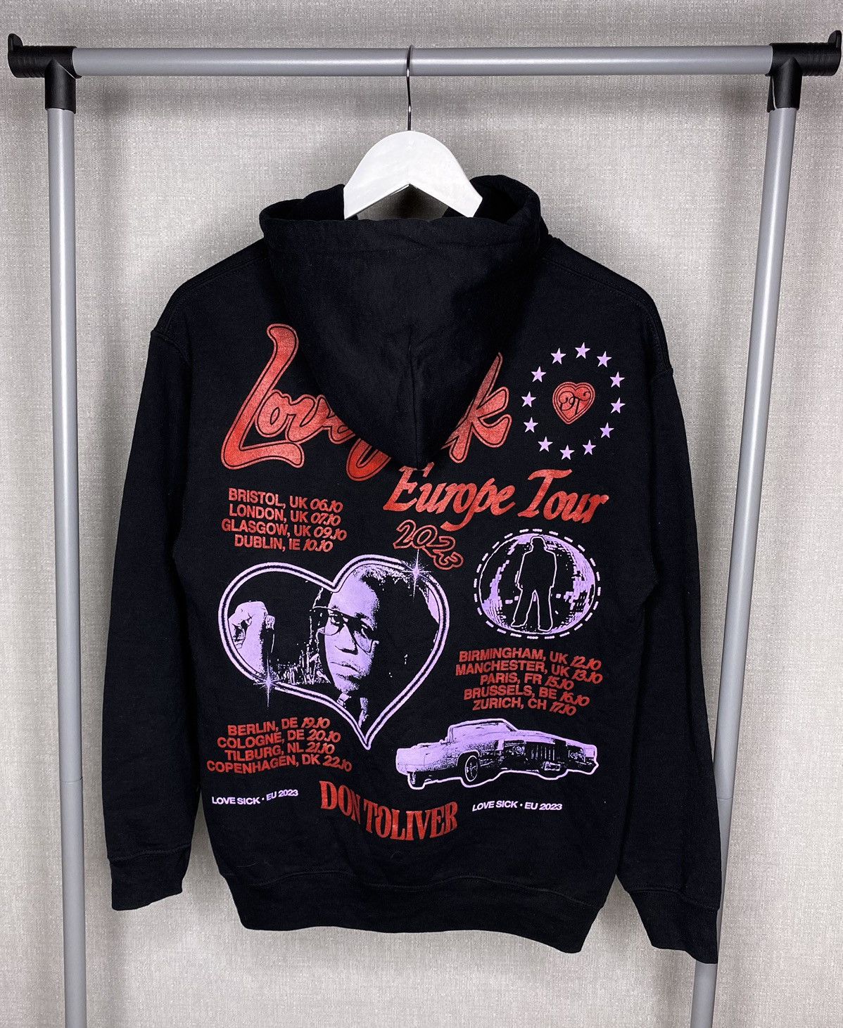 Rap Tees Don Toliver Love Sick Tour 23 Europe Hoodie Black Size S Size US S / EU 44-46 / 1 - 2 Thumbnail