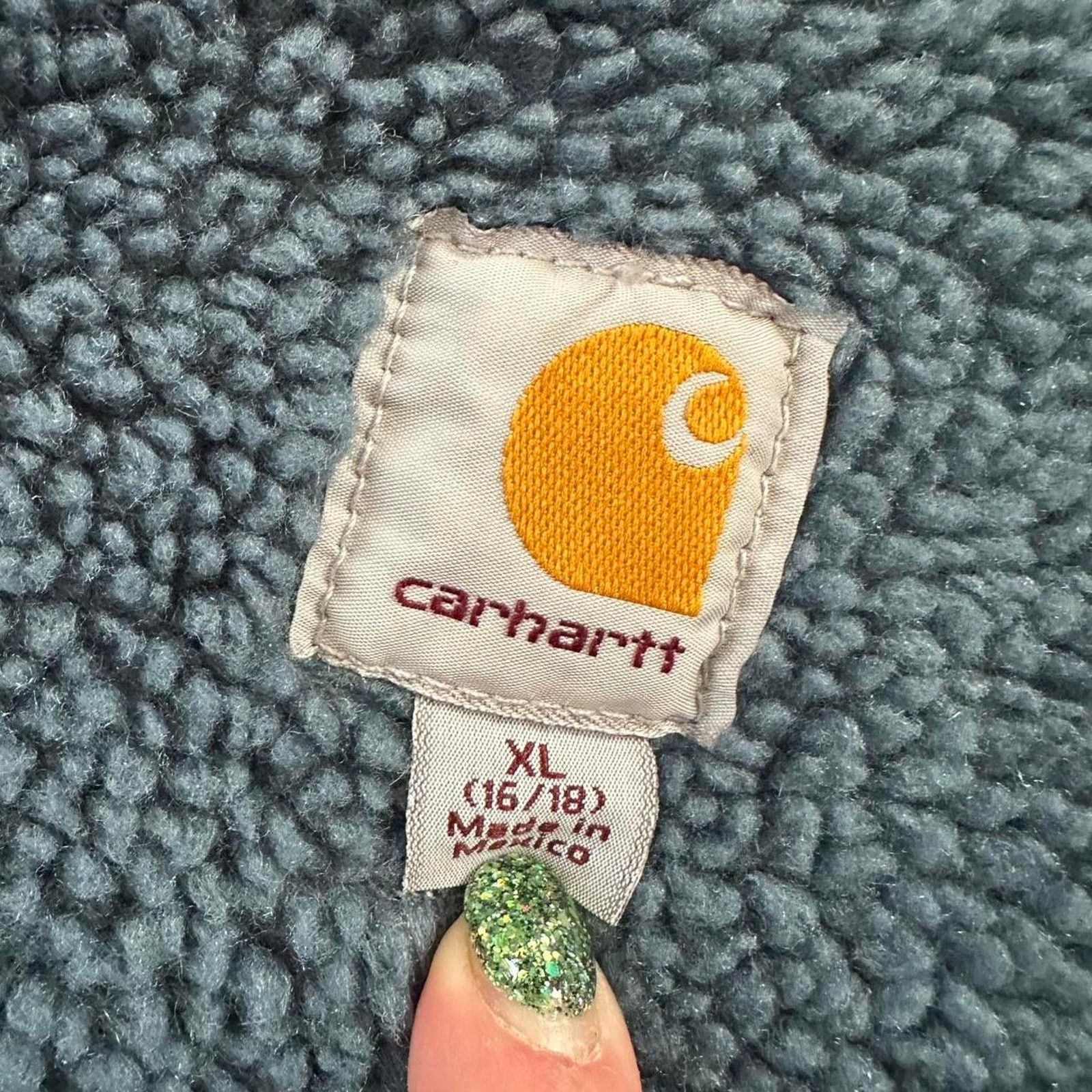 Carhartt Carhartt Hooded Vest Sherpa Lined Full Zip Blue Teal size XL Size XL / US 12-14 / IT 48-50 - 6 Thumbnail