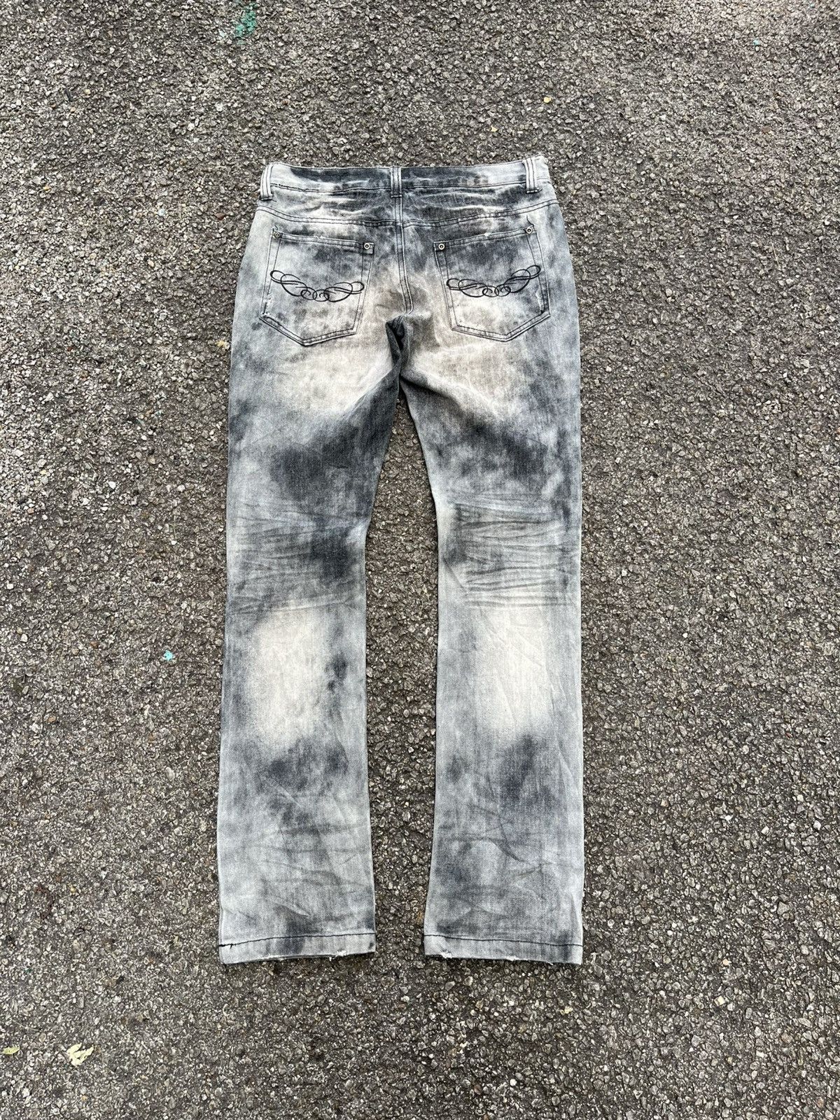 Hysteric Glamour In the Attic Jeans Acid Wash Smoke Distressed Punk Denim Size US 30 / EU 46 - 9 Thumbnail