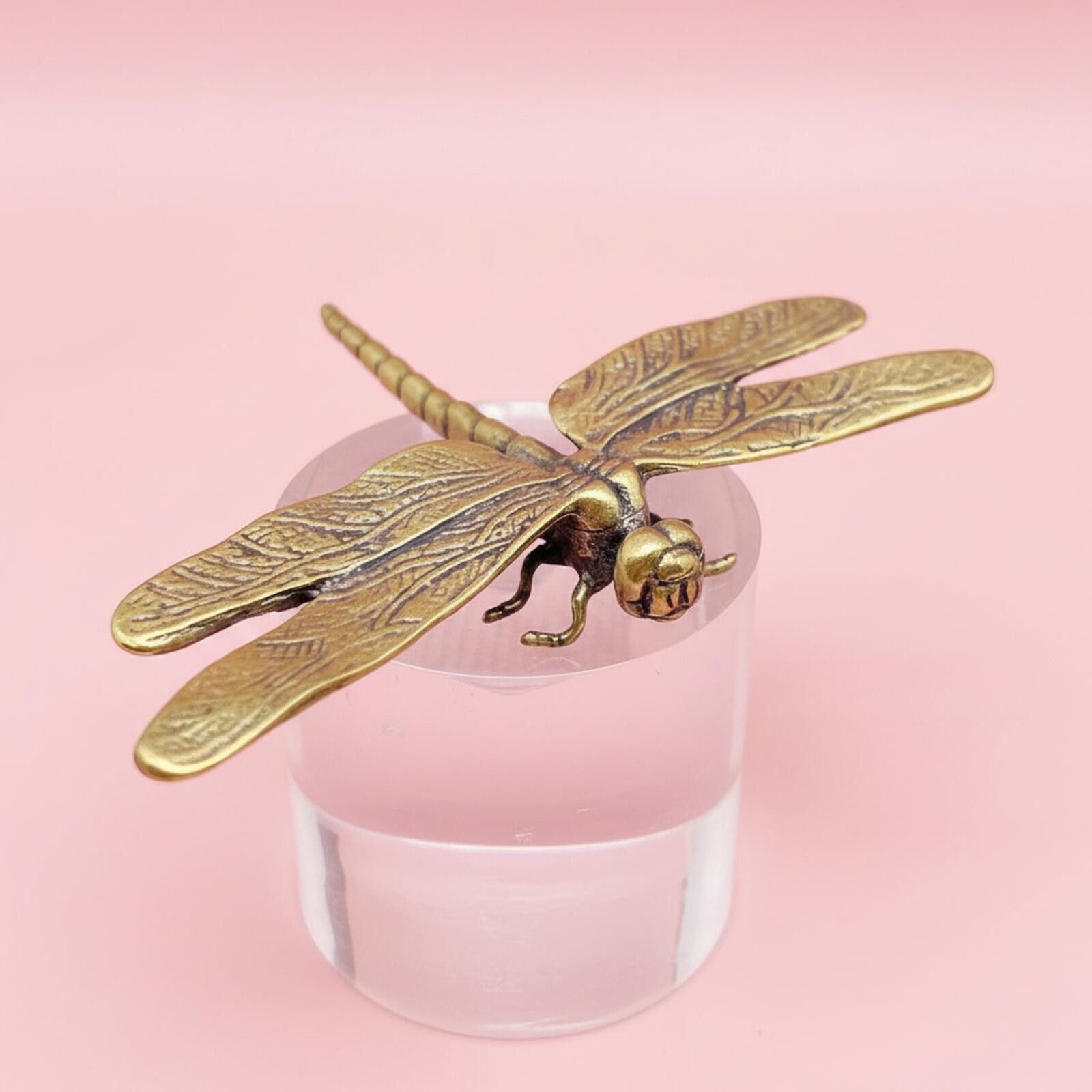 The Unbranded Brand Brass Dragonfly Miniature Figurine Size ONE SIZE - 1 Thumbnail