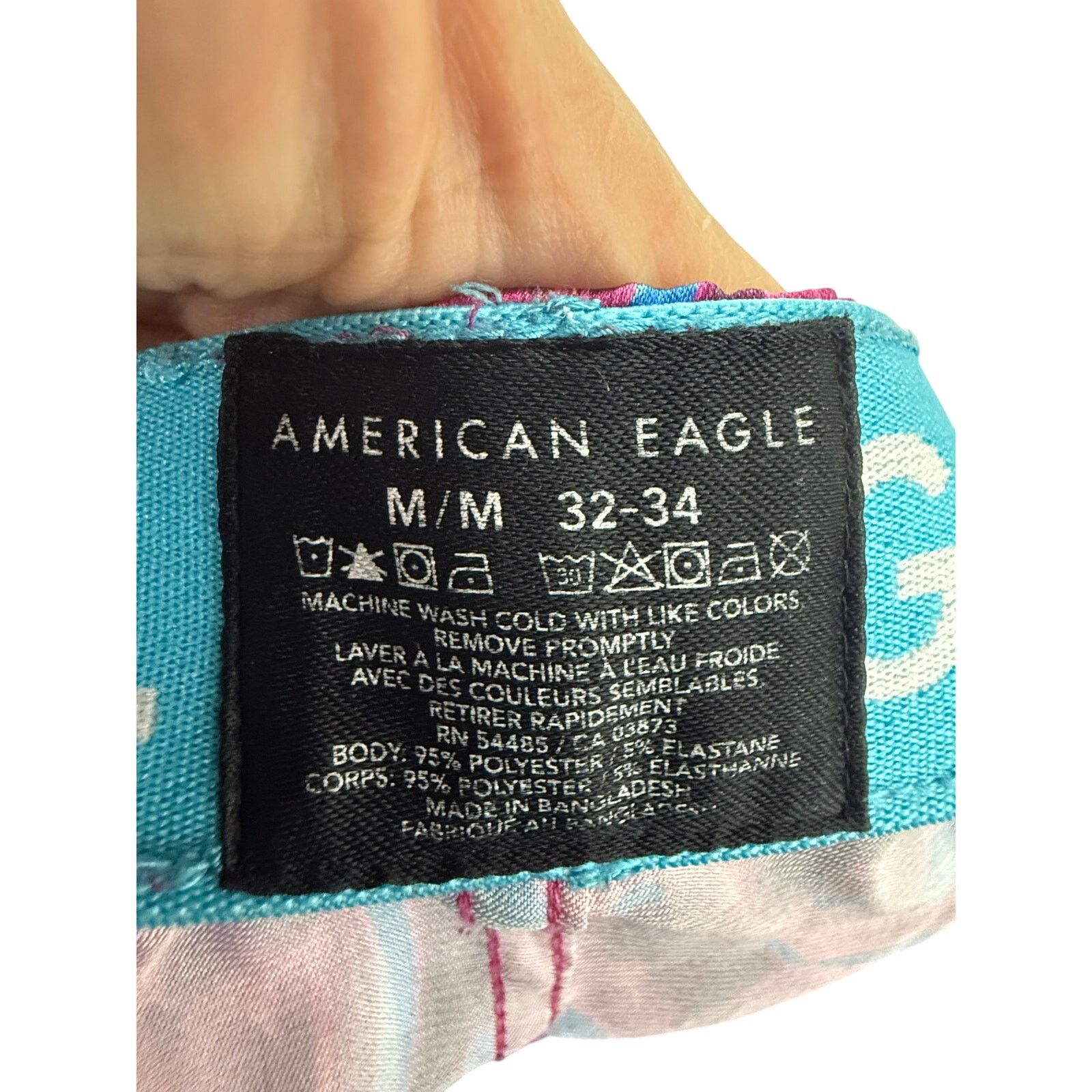 American Eagle Outfitters American Eagle Laser Palms Satin Pocket Boxer Lounge Medium Size 32 - 2 Thumbnail