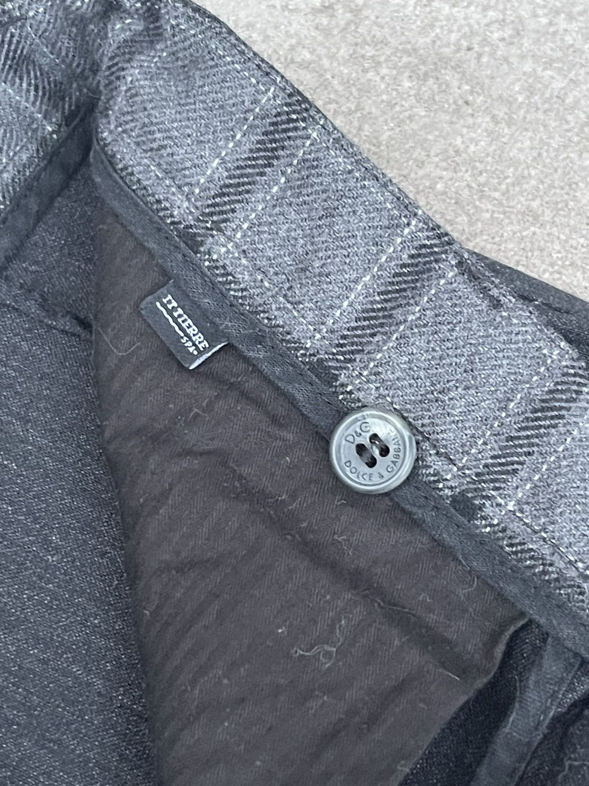 Dolce & Gabbana Dolce & Gabbana Dark Grey Wool Back Pocket Casual Pants Size US 30 / EU 46 - 18 Thumbnail