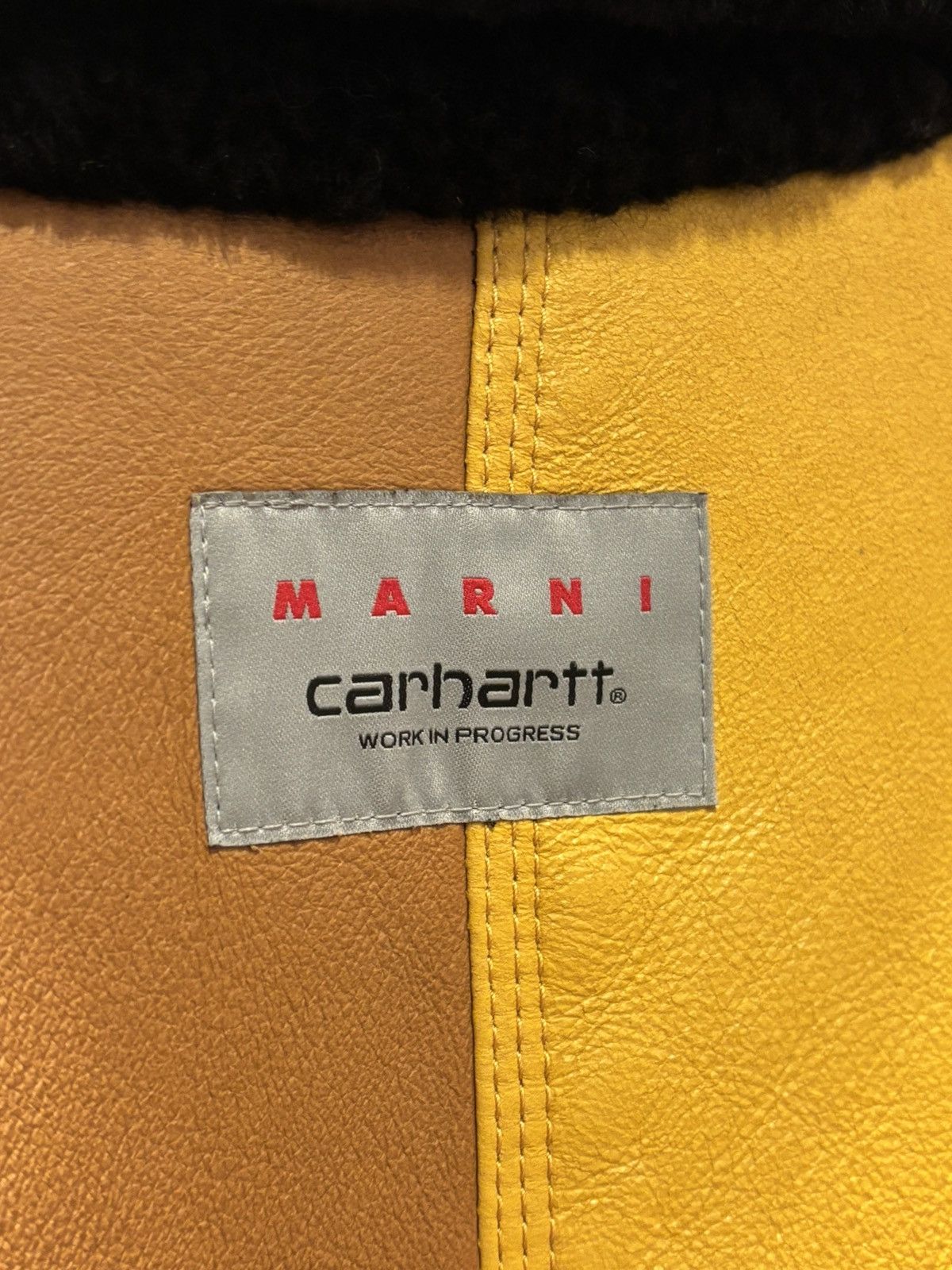 Carhartt Wip × Marni Marni X Carhartt Reversible Leather Sherpa Jacket Size US L / EU 52-54 / 3 - 3 Thumbnail