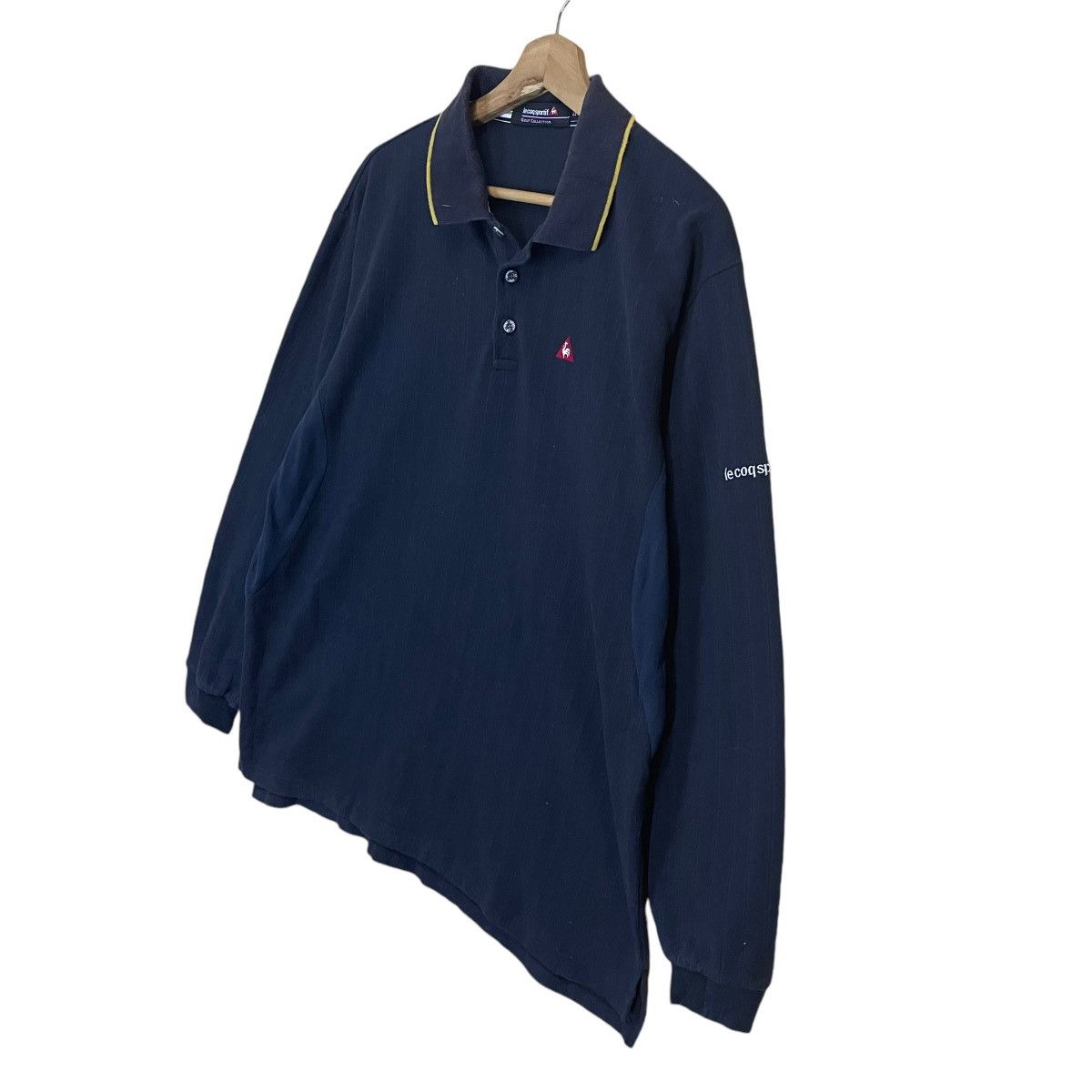 Japanese Brand Le Coq Sportif Small Logo Collar Longsleeve Shirts Size US L / EU 52-54 / 3 - 3 Thumbnail