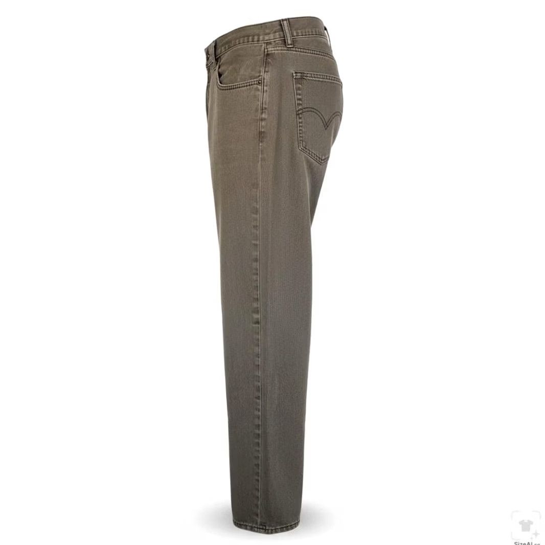 Levi's Levi's 505 Jeans Mens 33x32 Gray Charcoal Wash Straight Denim Zip Fly Regular Fit Jeans Size US 33 - 3 Thumbnail