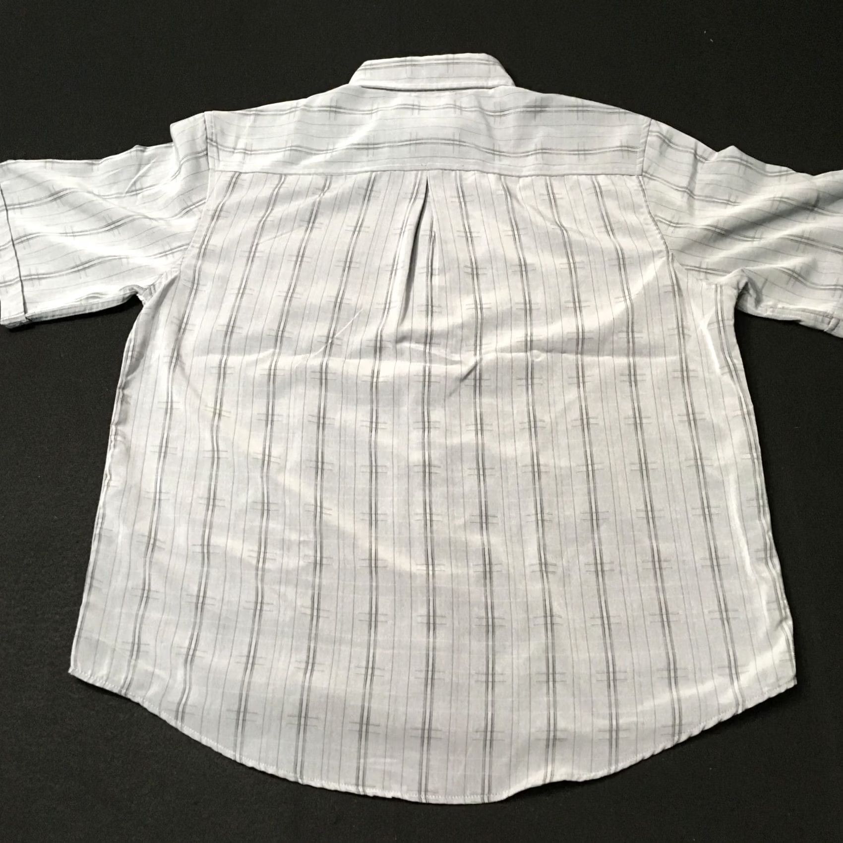 Vintage Bruno Shirt Italy gray XL Mens Long Sleeve Button-Up Collared Striped Suede Microfiber Casual Workwear Autumn Winter 2010s Size US XL / EU 56 / 4 - 8 Thumbnail