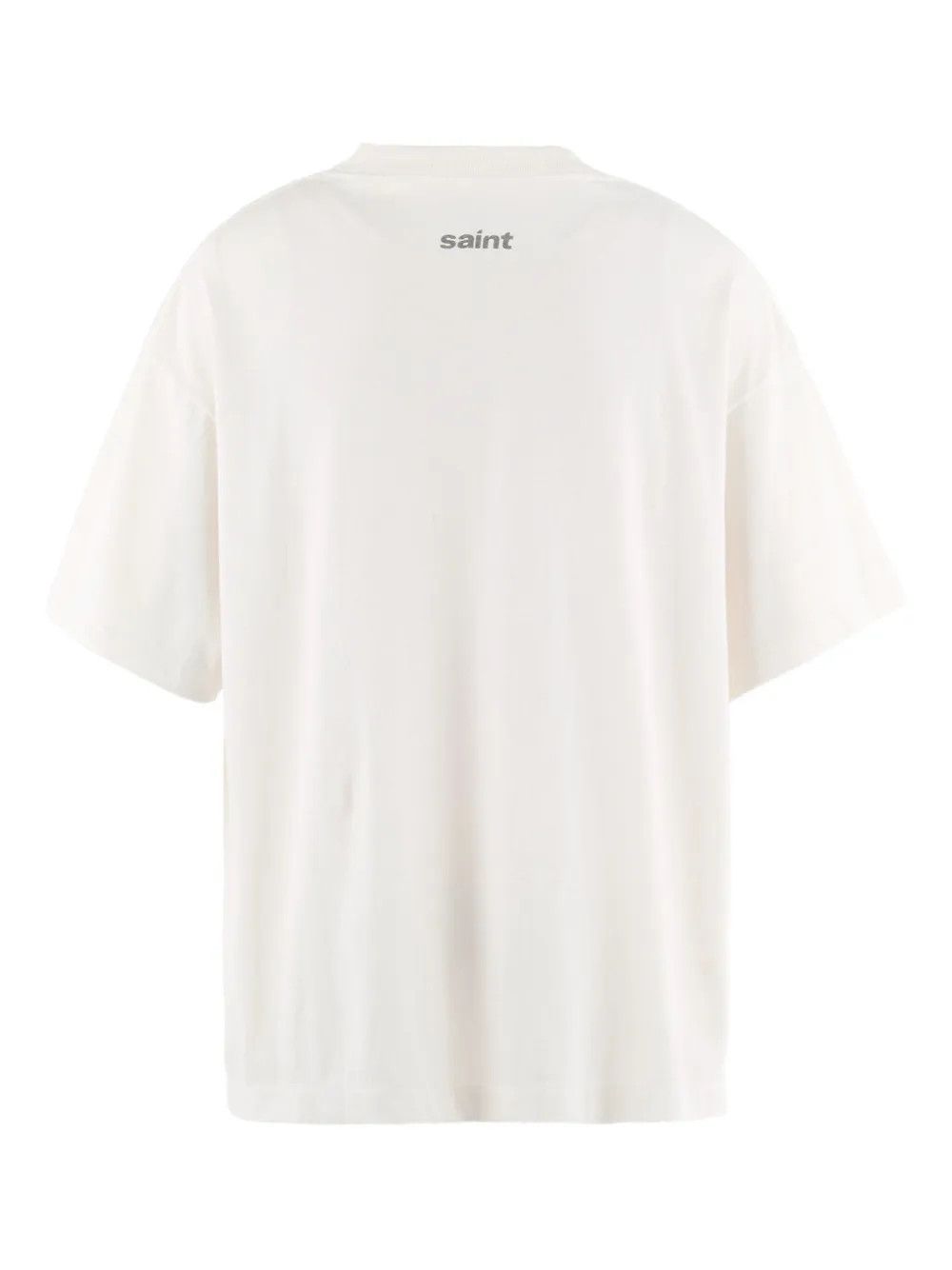 Saint Michael o1mle0326 Love Song Short Sleeve Tee Shirt in White Size US XXL / EU 58 / 5 - 2 Thumbnail