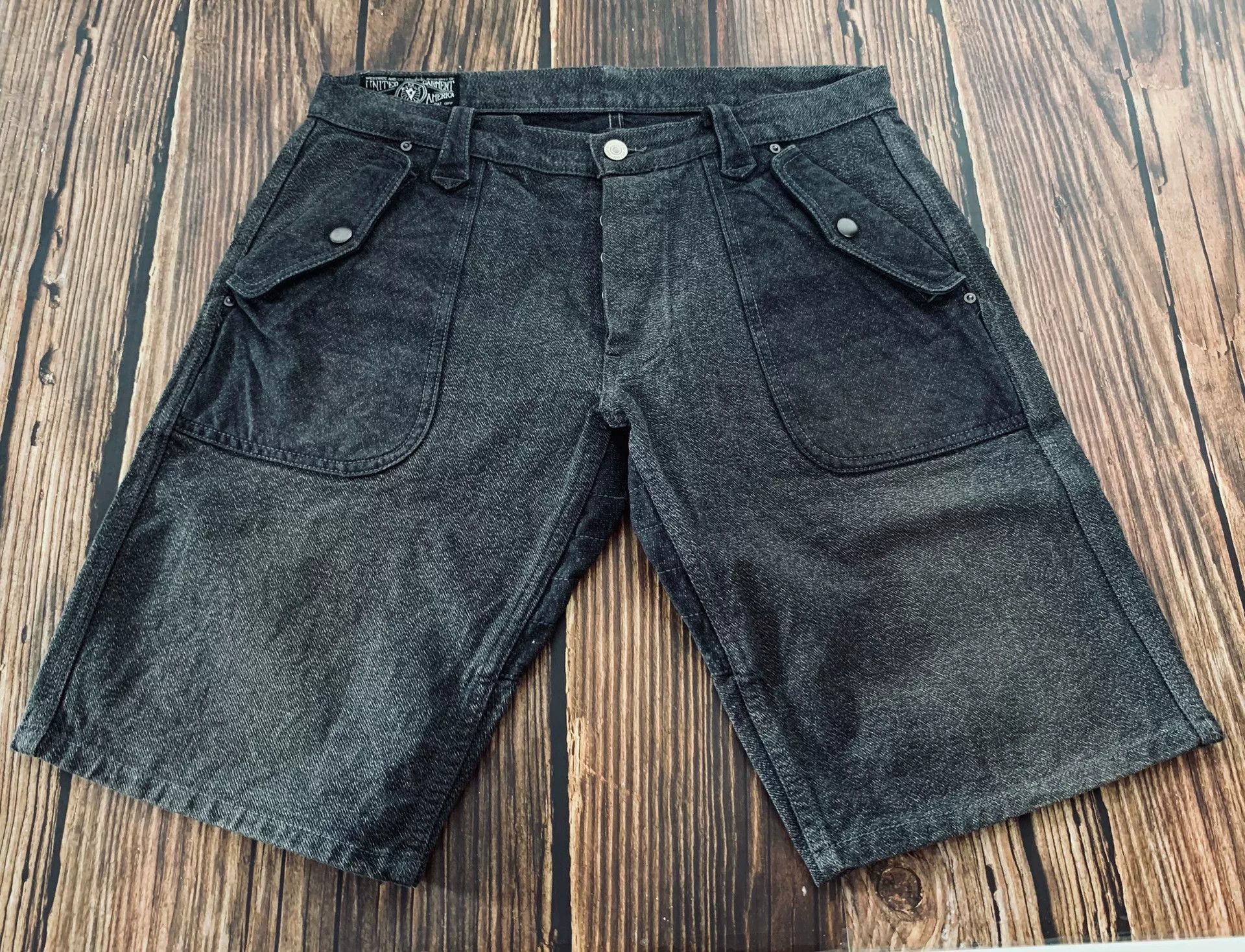 WEST RIDE Westride Black Pepper Salt Fabric Shorts Size US 34 / EU 50 - 1 Thumbnail