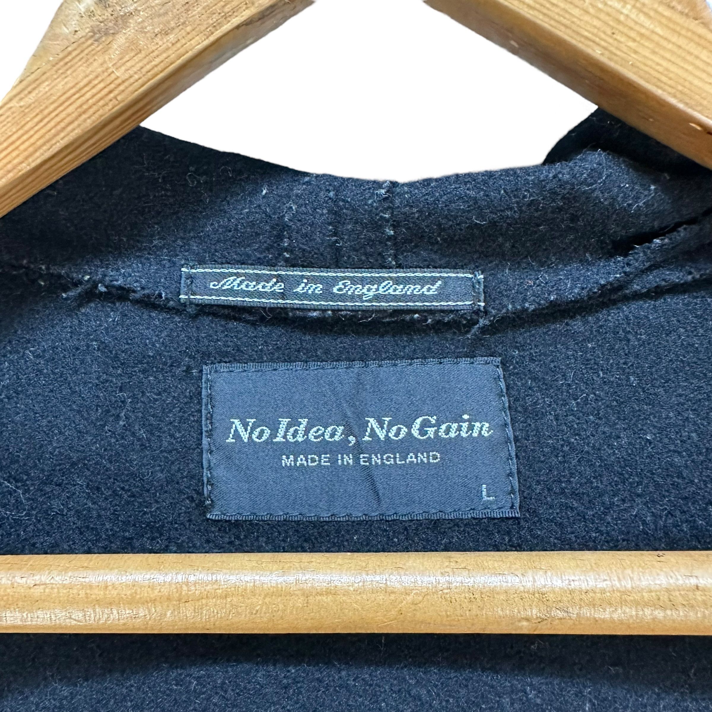 Japanese Brand NO IDEA NO GAIN Made in England Wool Hooded Jacket #A46-1084 Size US L / EU 52-54 / 3 - 9 Thumbnail
