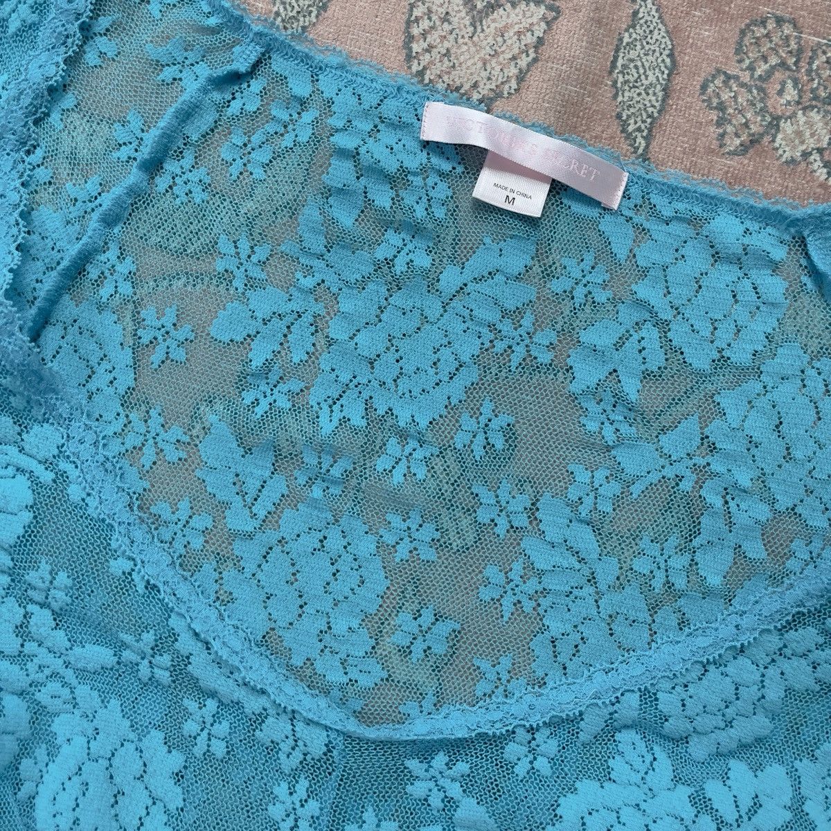 Victoria's Secret Victoria’s Secret Aqua Blue Lace Mini Slip Dress (M) Size M / US 6-8 / IT 42-44 - 9 Thumbnail