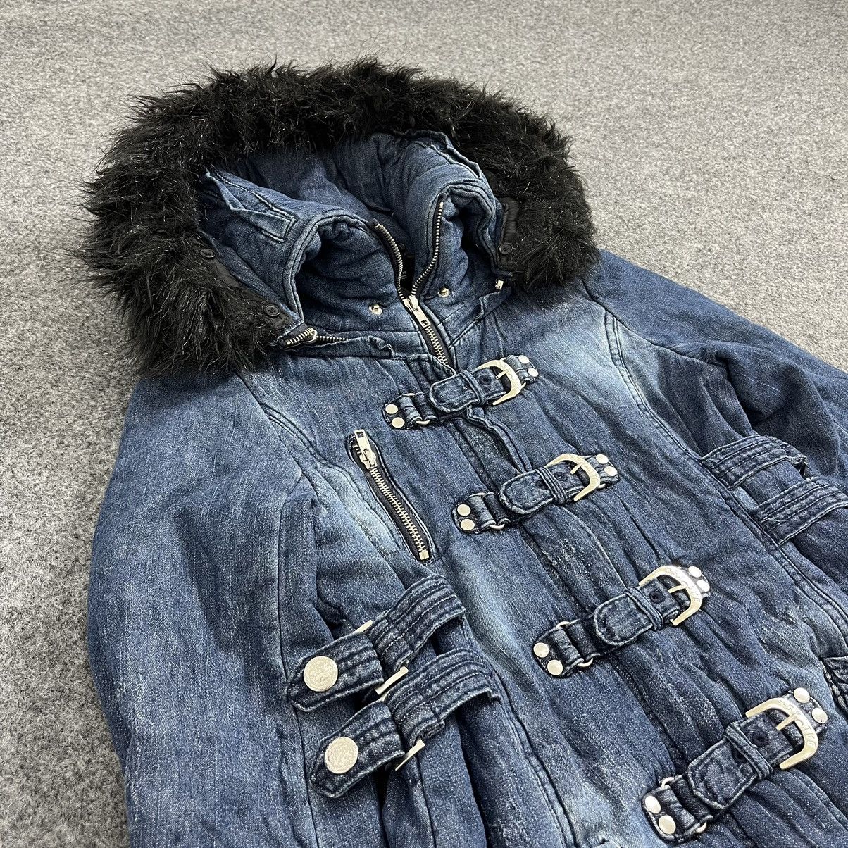 If Six Was Nine × In The Attic × Japanese Brand Backs Fur Mohair Blue Denim Jacket Pocket Size US M / EU 48-50 / 2 - 3 Thumbnail