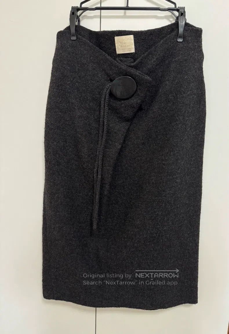 Vivienne Westwood Vivienne Westwood size M Gray wool half skirt, show model h Size 27" / US 4 / IT 40 - 5 Thumbnail