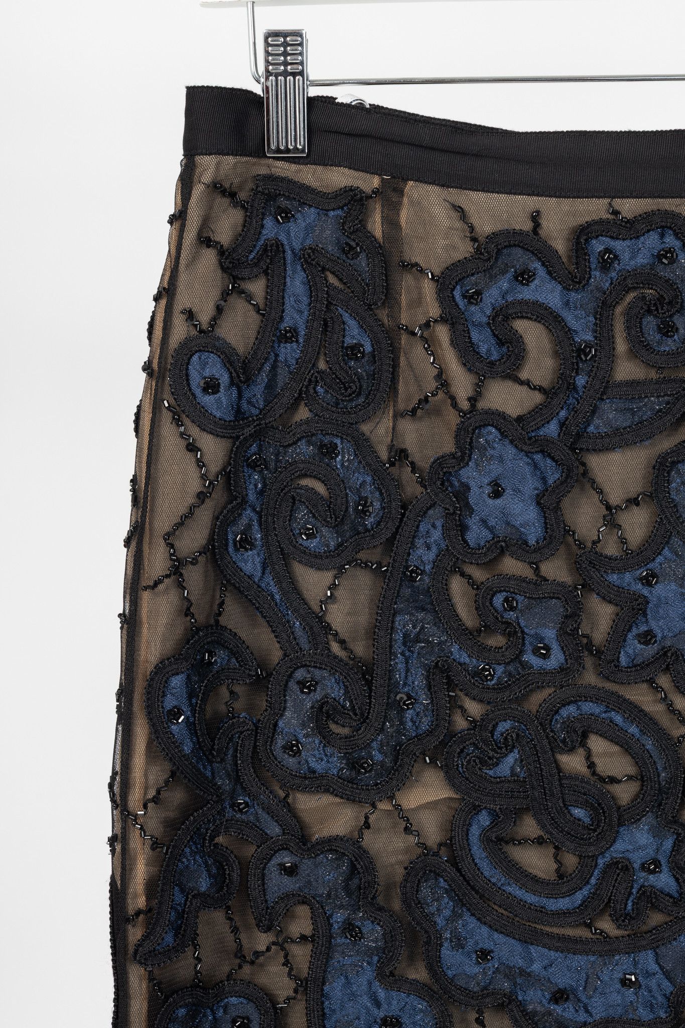 Oscar De La Renta Oscar de la Renta PF14 Beaded Soutache Embroidery Skirt Size 30" / US 8 / IT 44 - 4 Thumbnail