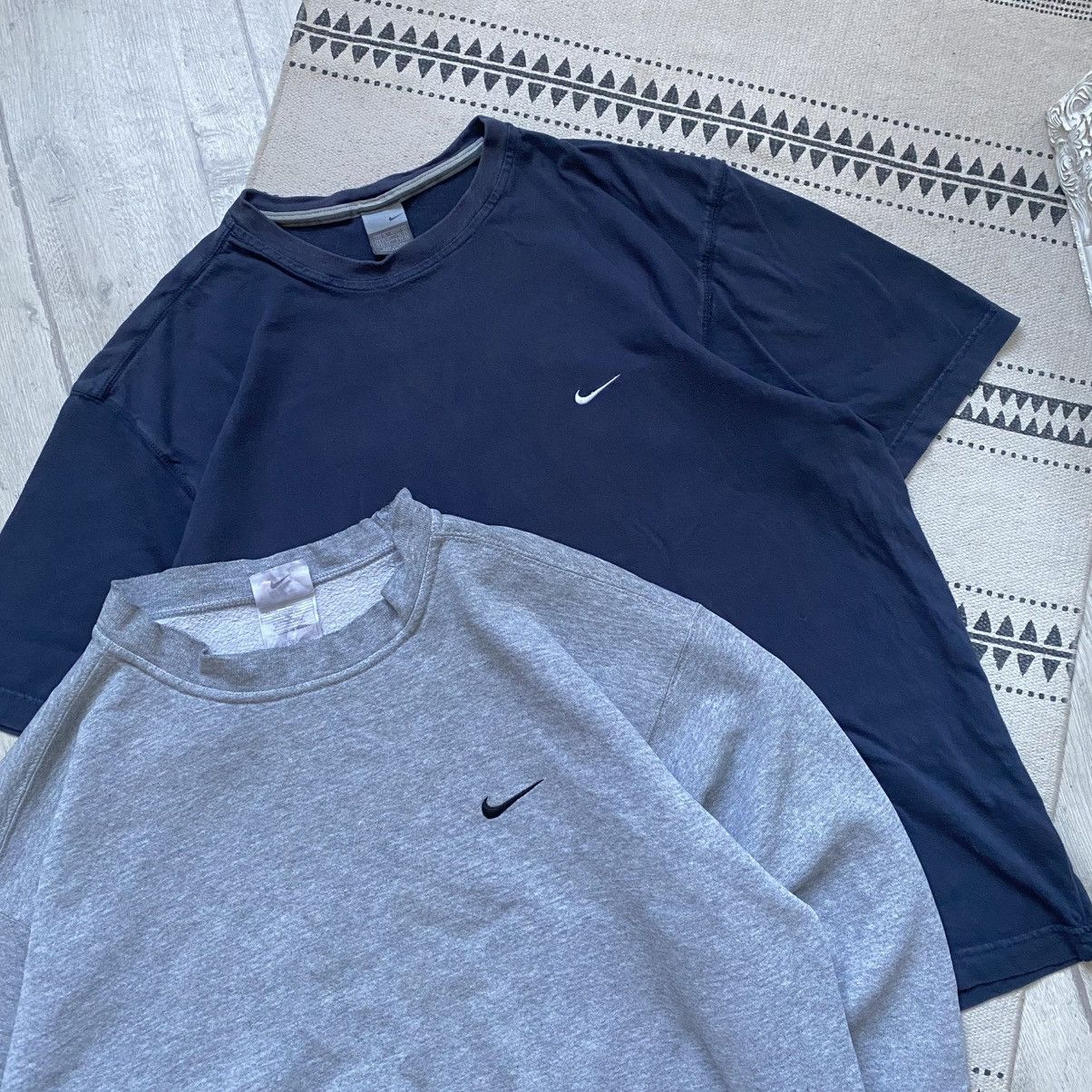 Nike Bundle Vintage 90s Nike boxy cropp sweatshirt x T-shirt Y2K Size US L / EU 52-54 / 3 - 2 Thumbnail