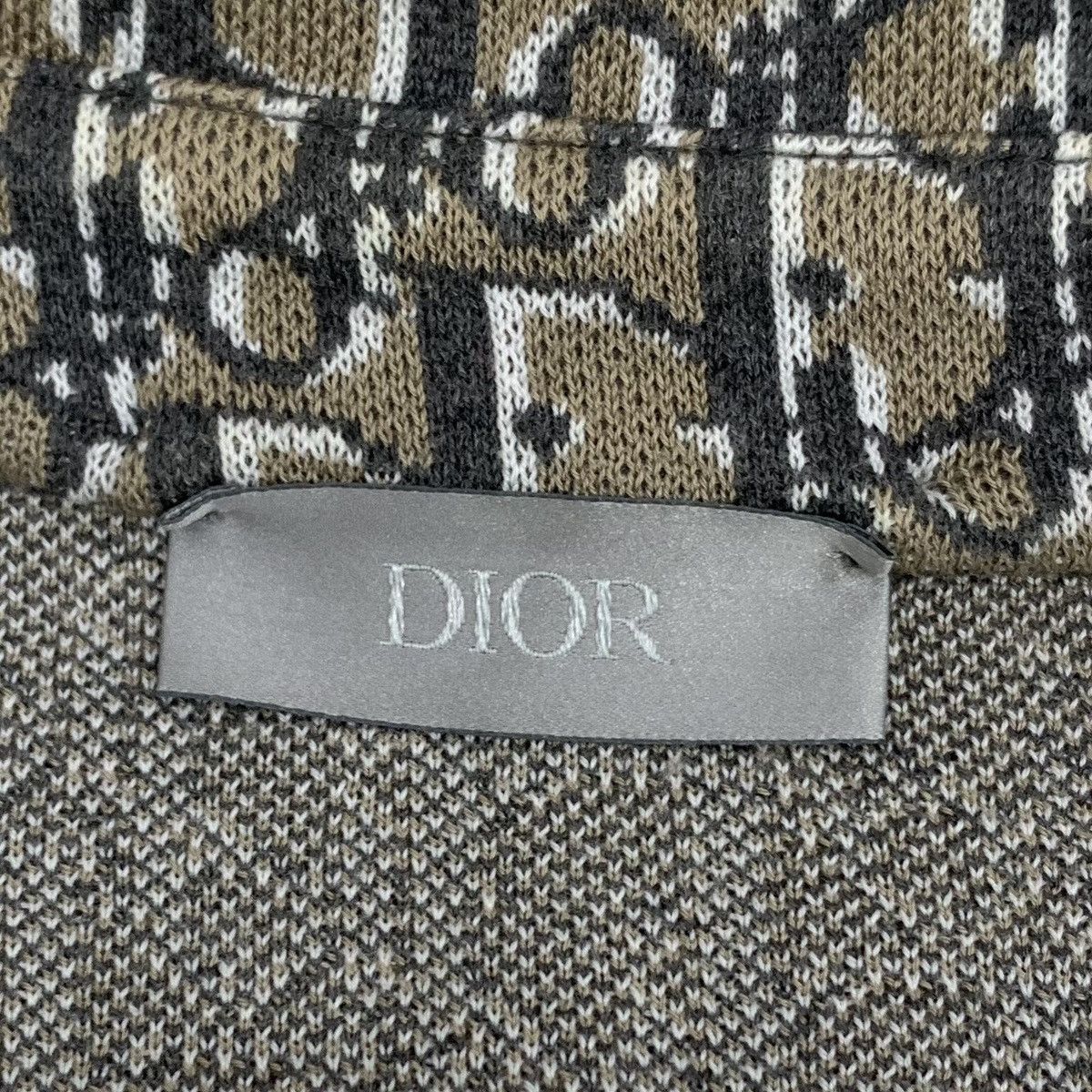 Dior Dior Gray-Brown All-over Logo Long Sleeve Shirt K26WX Size US S / EU 44-46 / 1 - 5 Thumbnail