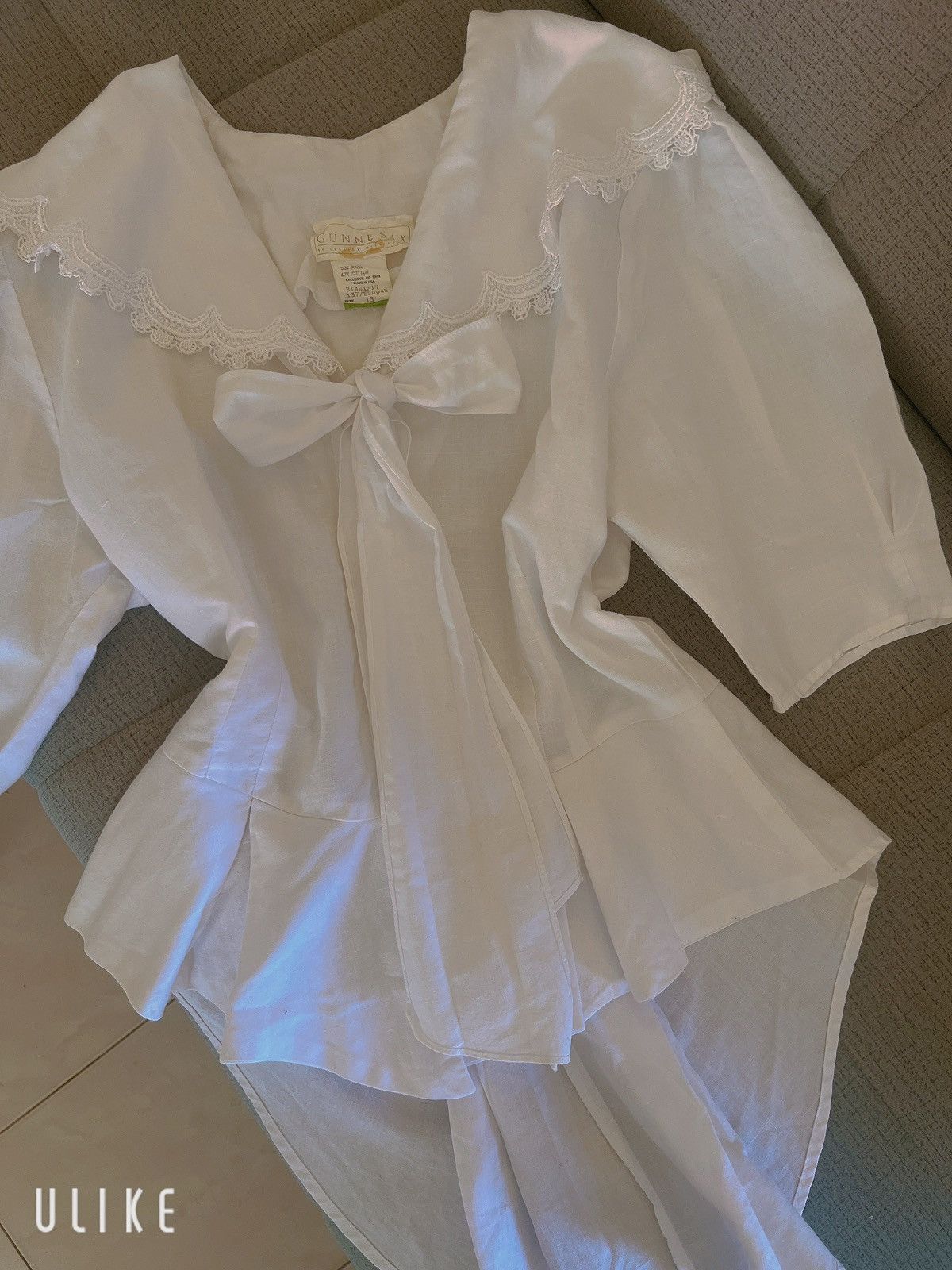 Vintage Gunne Sax Vintage White Blouse Size M / US 6-8 / IT 42-44 - 5 Thumbnail