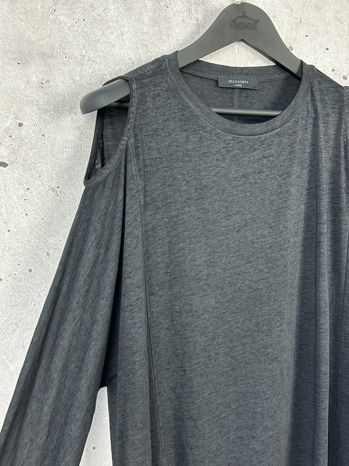 Allsaints × Designer All Saints Aino Cotton Black Women’s Long Sleeve Size L / US 10 / IT 46 - 6 Thumbnail