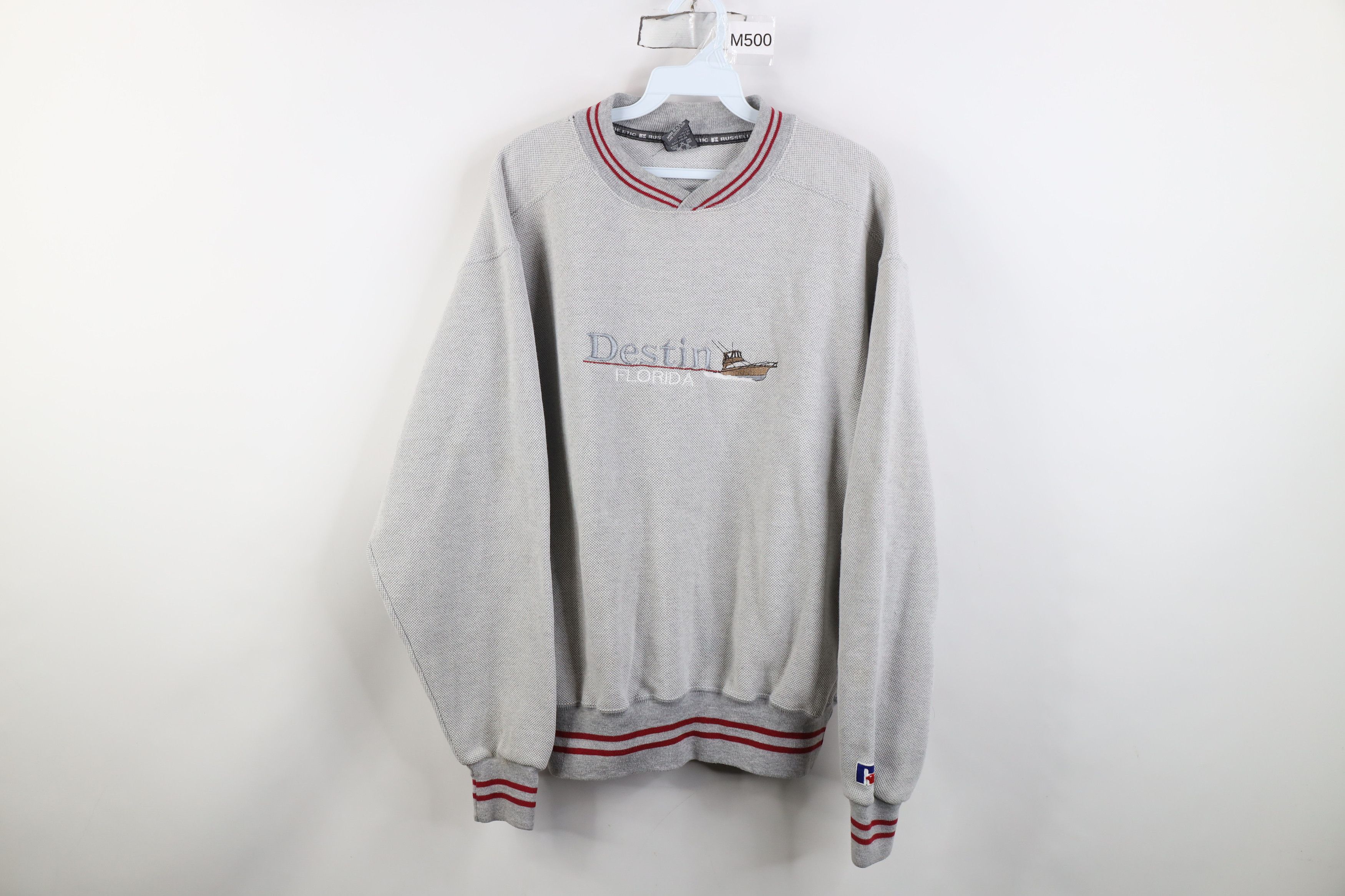 Russell Athletic Vintage 90s Russell Athletic Thermal Knit Sweatshirt USA Size US M / EU 48-50 / 2 - 1 Thumbnail