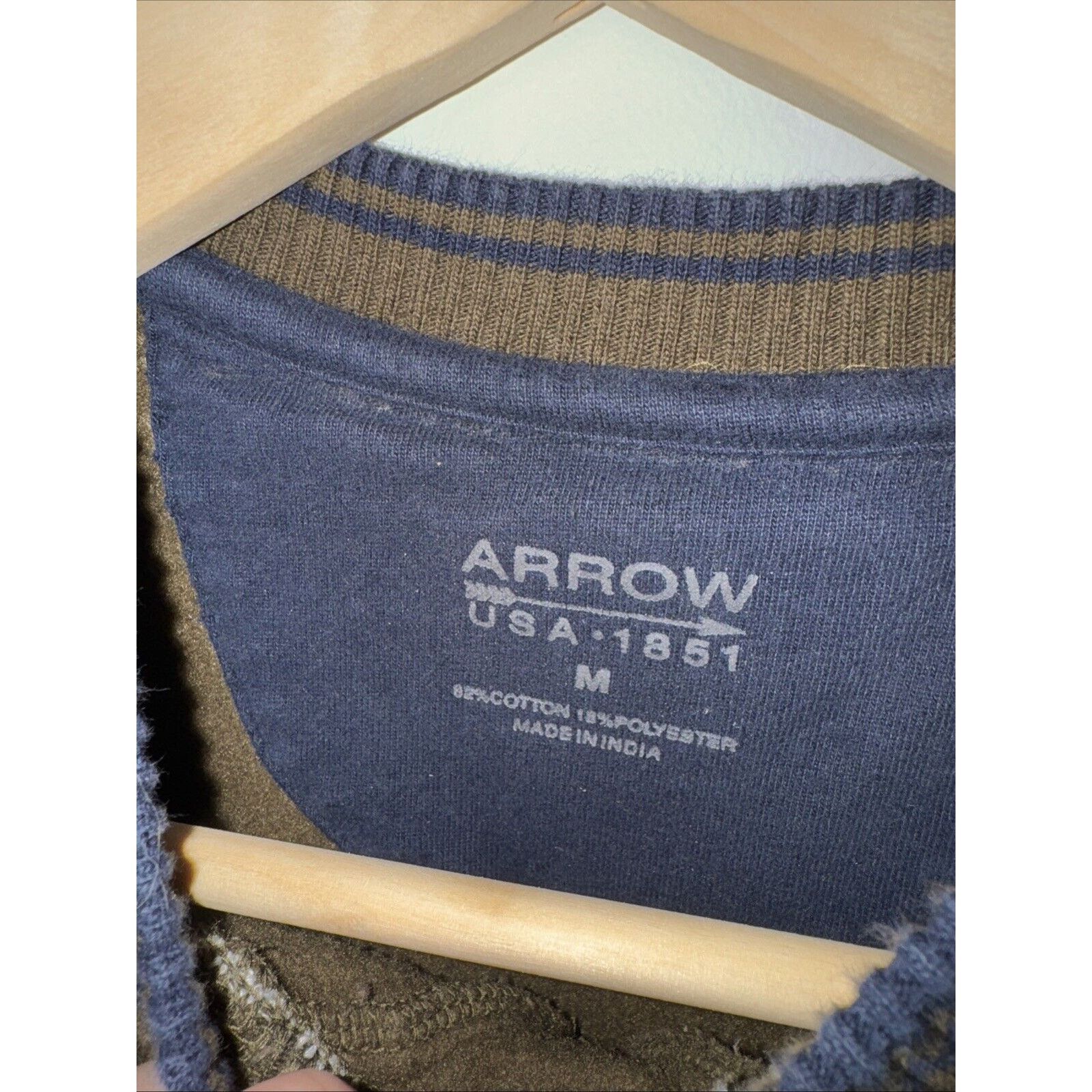 Arrow × Patagonia × The North Face Arrow Jersey Style Crew Neck Sweatshirt Brown M 19x27 Size US M / EU 48-50 / 2 - 4 Thumbnail