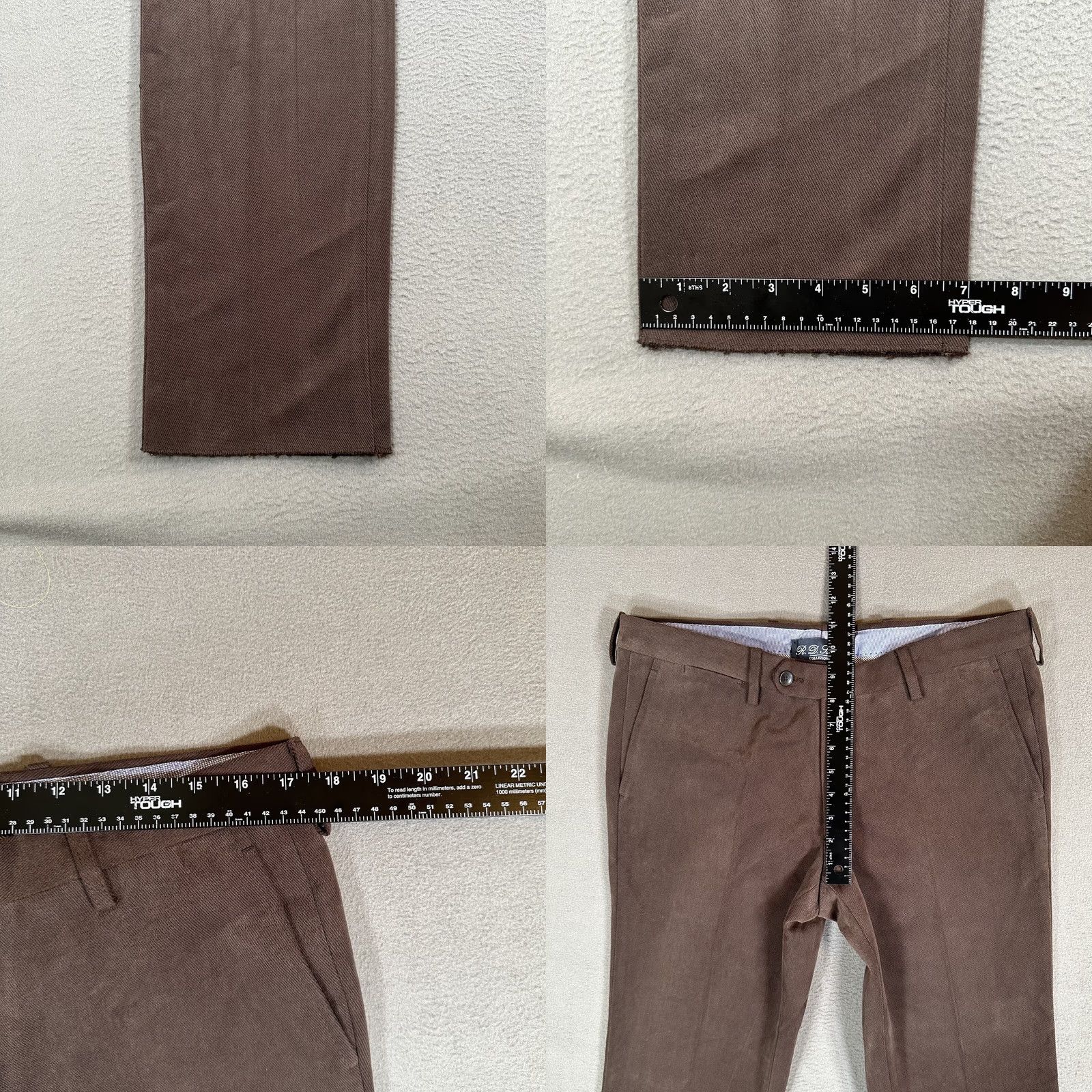 Vintage David Saddler Dress Pants Mens 50 Brown Chino Flat Front Straight Leg Dress Pants Regular 35x35 Wool Cotton Fall Spring Summer Winter Vintage No Size US 34 / EU 50 - 8 Thumbnail