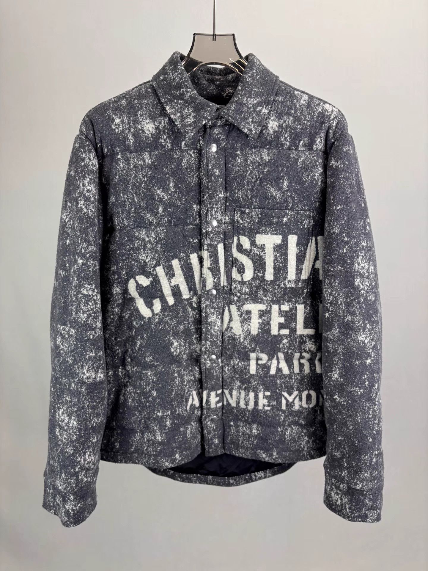 Dior DIOR Washed Grey Snowflake Padded Jacket K1 Size US M / EU 48-50 / 2 - 1 Thumbnail