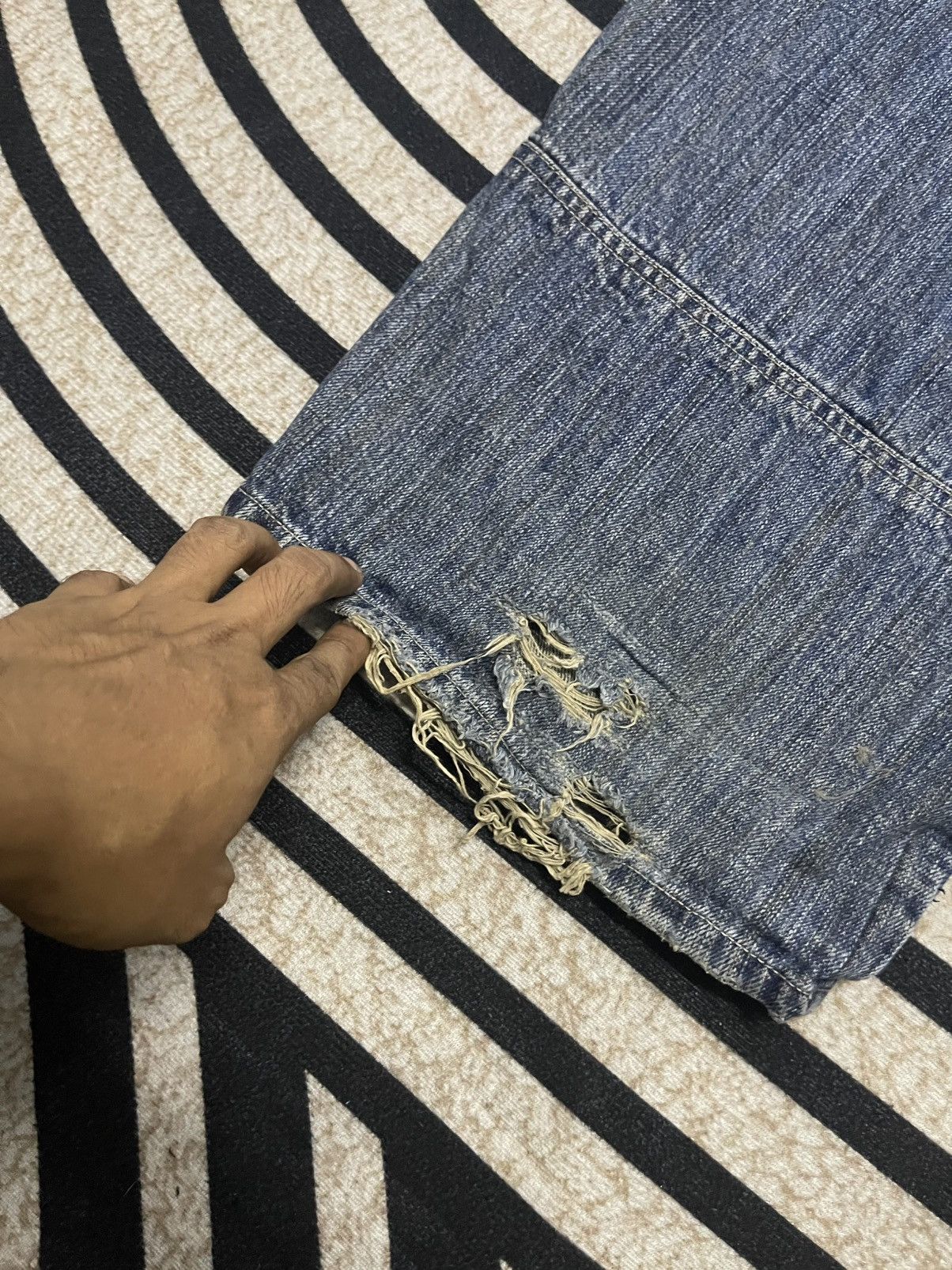 Marc Buchanan 90s PELLE PELLE BY MARC BUCHANAN BAGGY DOUBLE KNEE JEANS Size US 41 - 17 Thumbnail