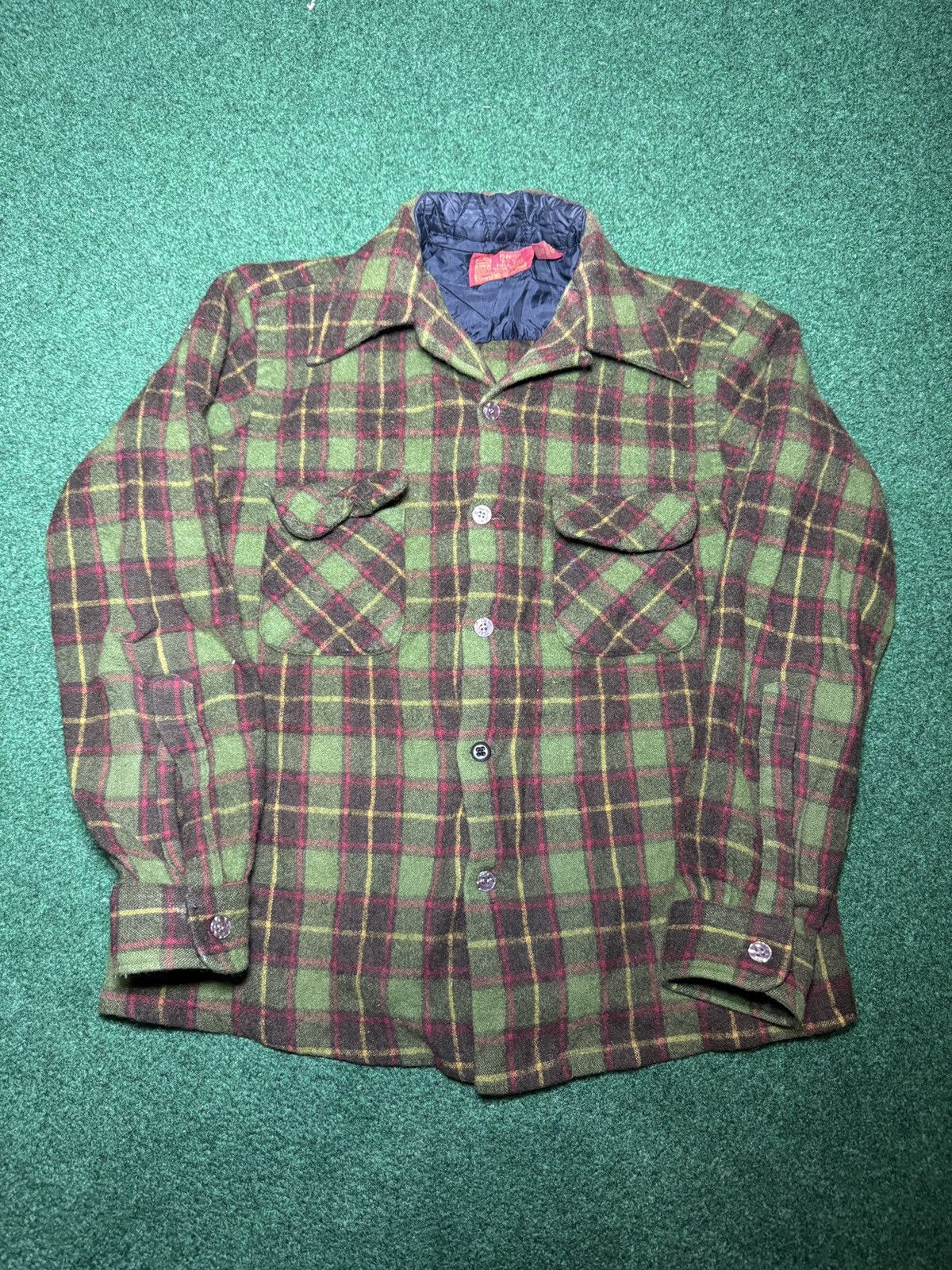Sears Vintage Sears Kings Plaid Wool Blend Flannel 19x23 XS Shirt Size US XS / EU 42 / 0 - 1 Thumbnail