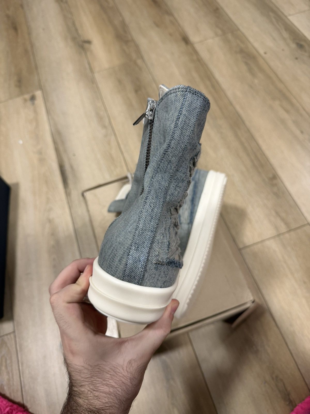 Rick Owens Rick owens drkshdwk deneim high top Size US 11 / EU 44 - 4 Thumbnail