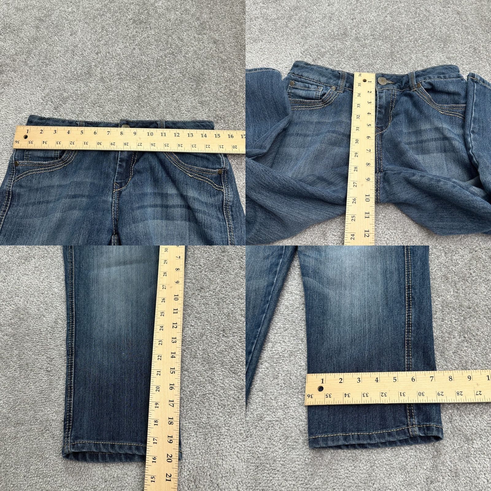 Vintage Canyon River Blues Jeans Women 6 Blue Mid Denim Cropped 30x20 Cotton Polyester 5-Pocket Rise Mid-Height Casual Knit Button Zip Womens Size 28" / US 6 / IT 42 - 8 Thumbnail