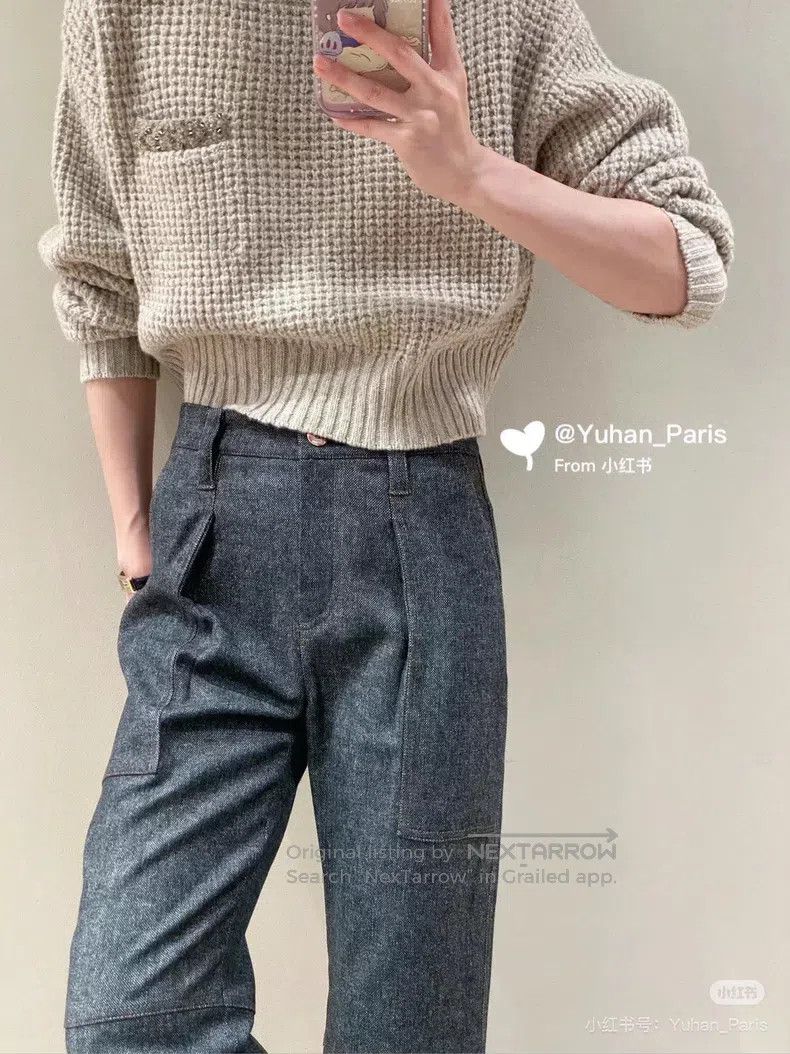 Brunello Cucinelli Brunello Cucinelli Waffle cashmere sweater Size S / US 4 / IT 40 - 1 Thumbnail