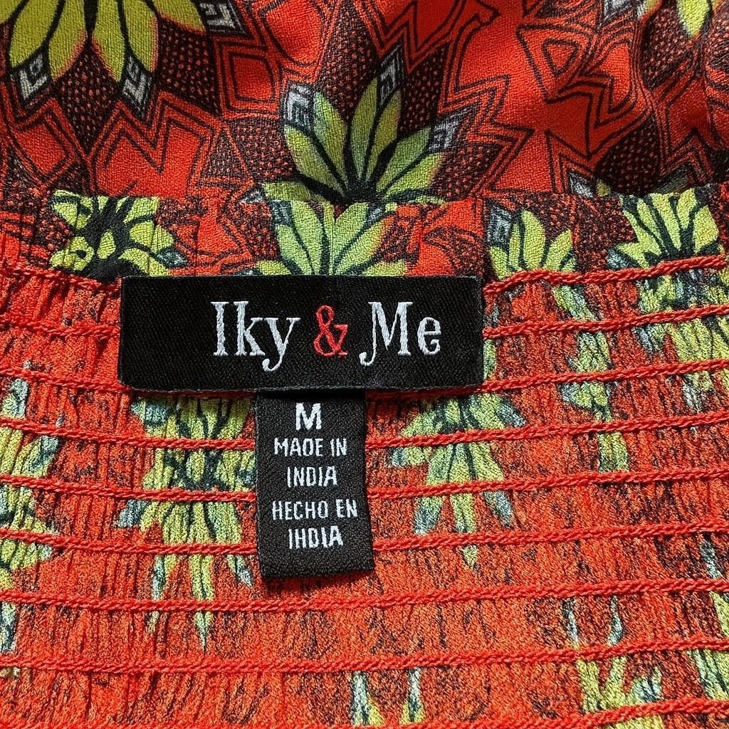 Other Iky & Me Floral Print Tank Top | Size M | Orange Green Rayon Size M / US 6-8 / IT 42-44 - 5 Thumbnail