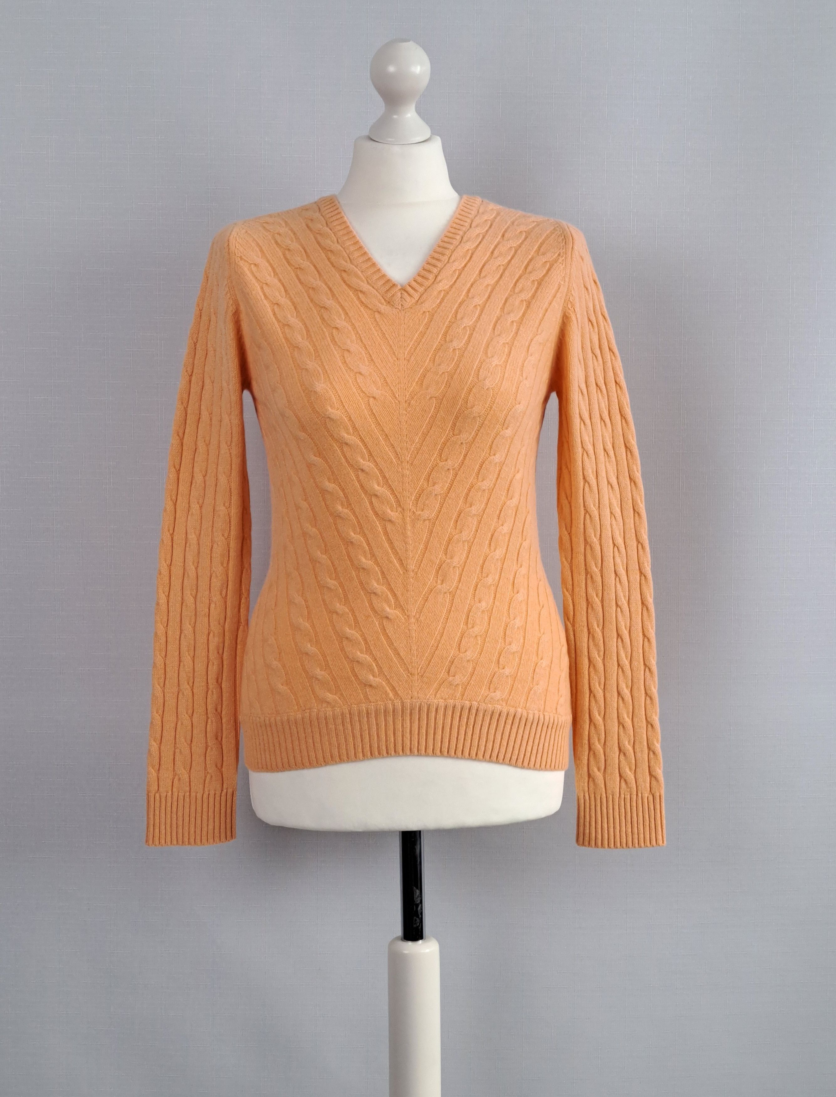 Other ODEEH light orange cable-knit cashmere pullover. Size XS / US 0-2 / IT 36-38 - 1 Thumbnail