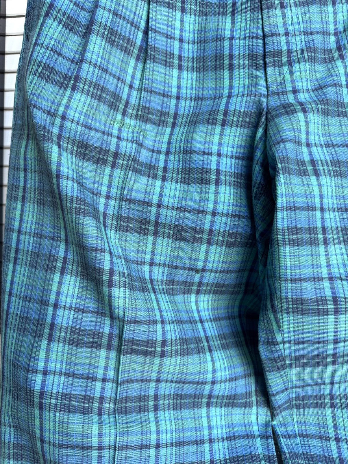 Adidas Vintage Adidas Western Germany Tartan Plaid Pleated Pants Size US 33 - 7 Thumbnail