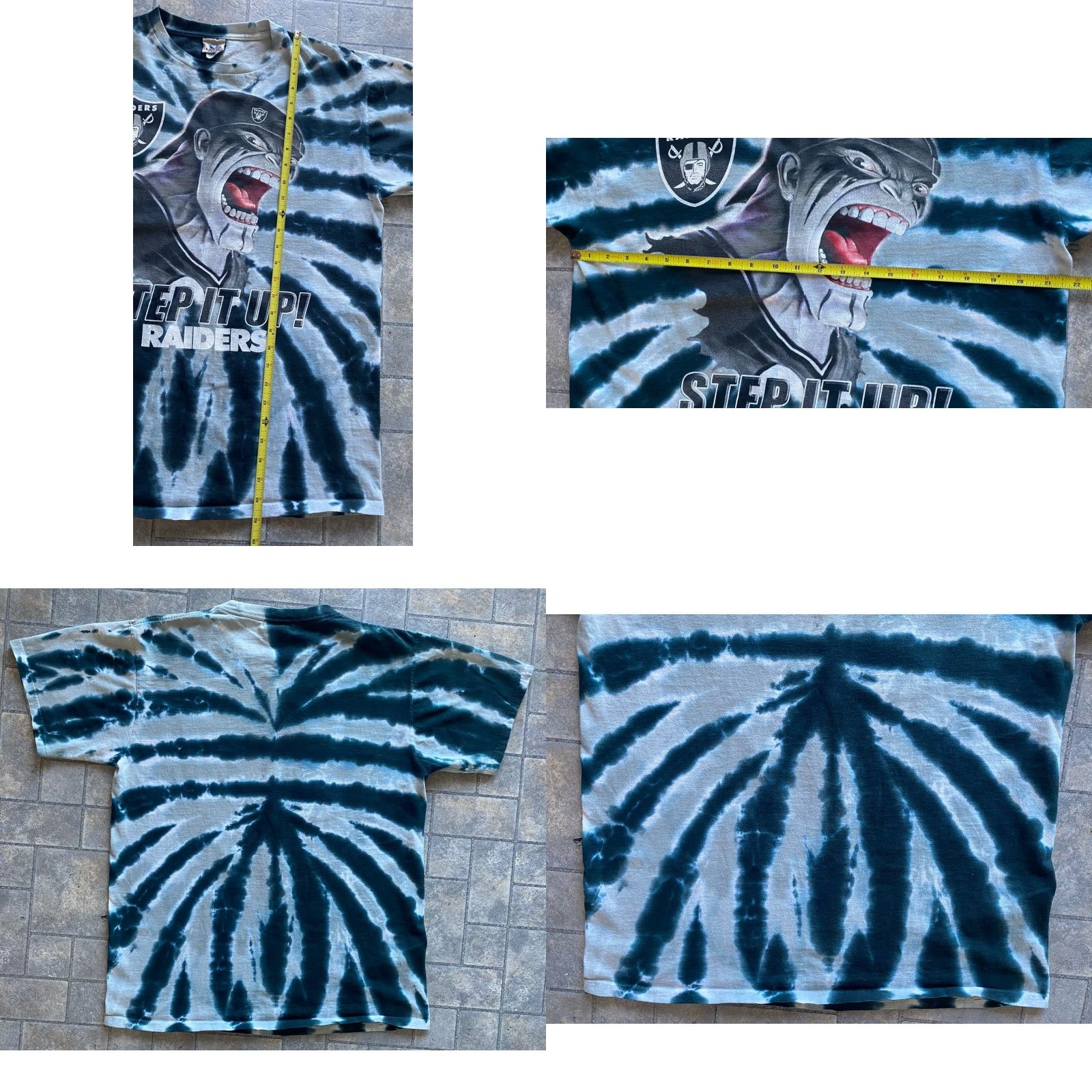 Liquid Blue Liquid Blue T Shirt Raiders NFL Multicolor Short Sleeve Men’s Large L Sports Tie Dye Shirt Size US L / EU 52-54 / 3 - 8 Thumbnail