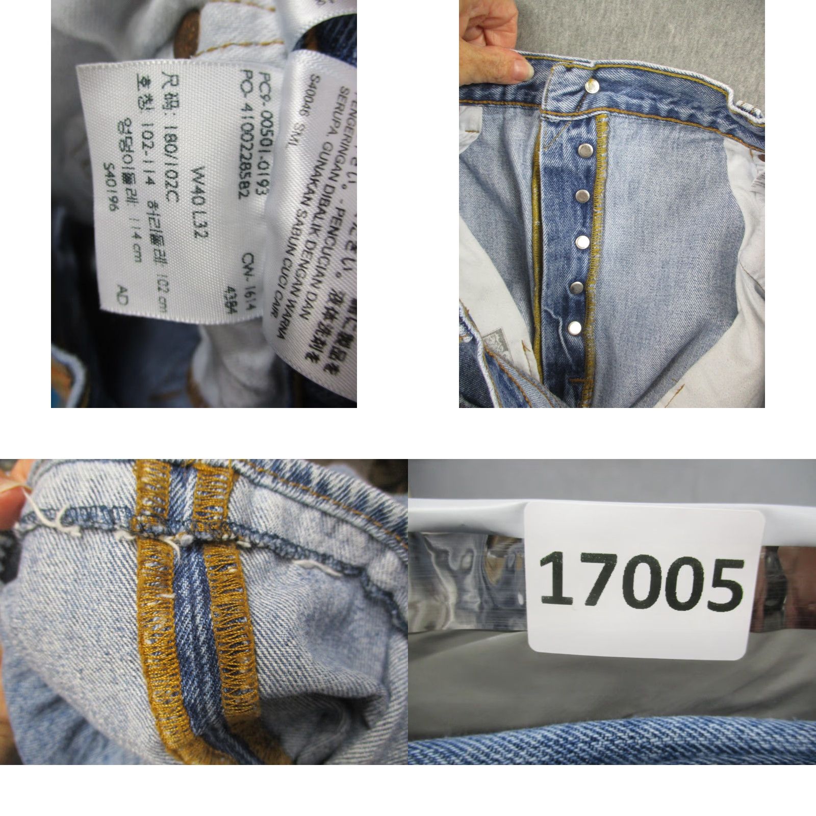 Levi's VINTAGE Levi's 501 Jeans Mens 40x32 Blue Denim Straight Leg Button Fly Jeans 501 Red Tab Mens Size US 40 / EU 56 - 9 Thumbnail