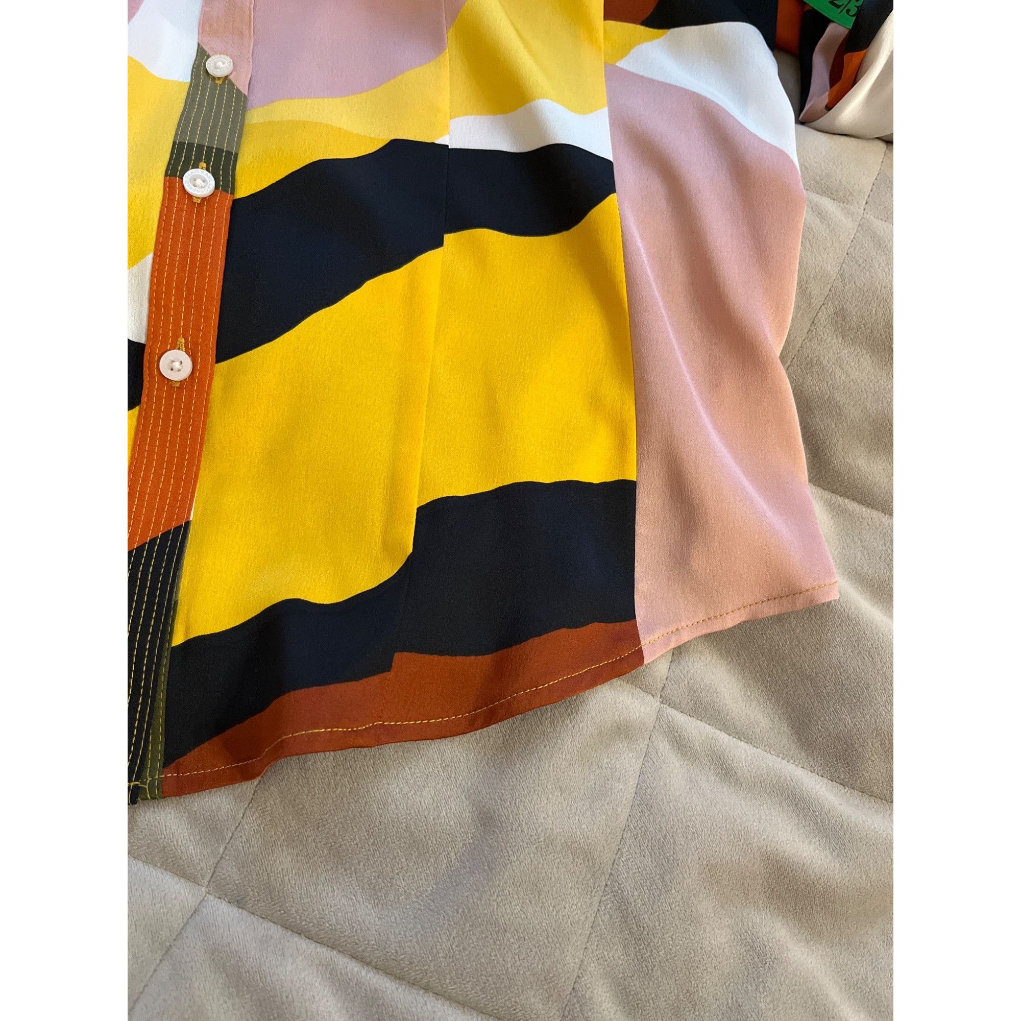 Karl Lagerfeld KARL LAGERFELD size M oversize multicolor blouse in excelle Size M / US 6-8 / IT 42-44 - 13 Thumbnail